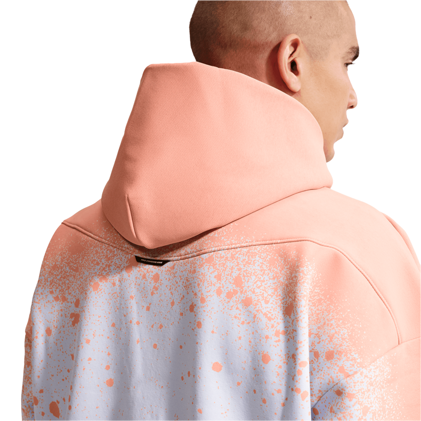 Nike Hours TF Standard Issue Pullover Hoodie - Men's - Grey/Orange Pulse/Pale Ivory
