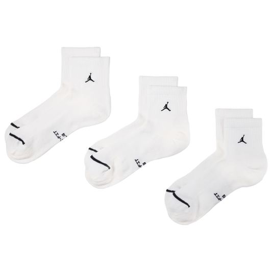 Jordan Everyday 3 Pack Cushion Ankle Socks - Men's - White/White
