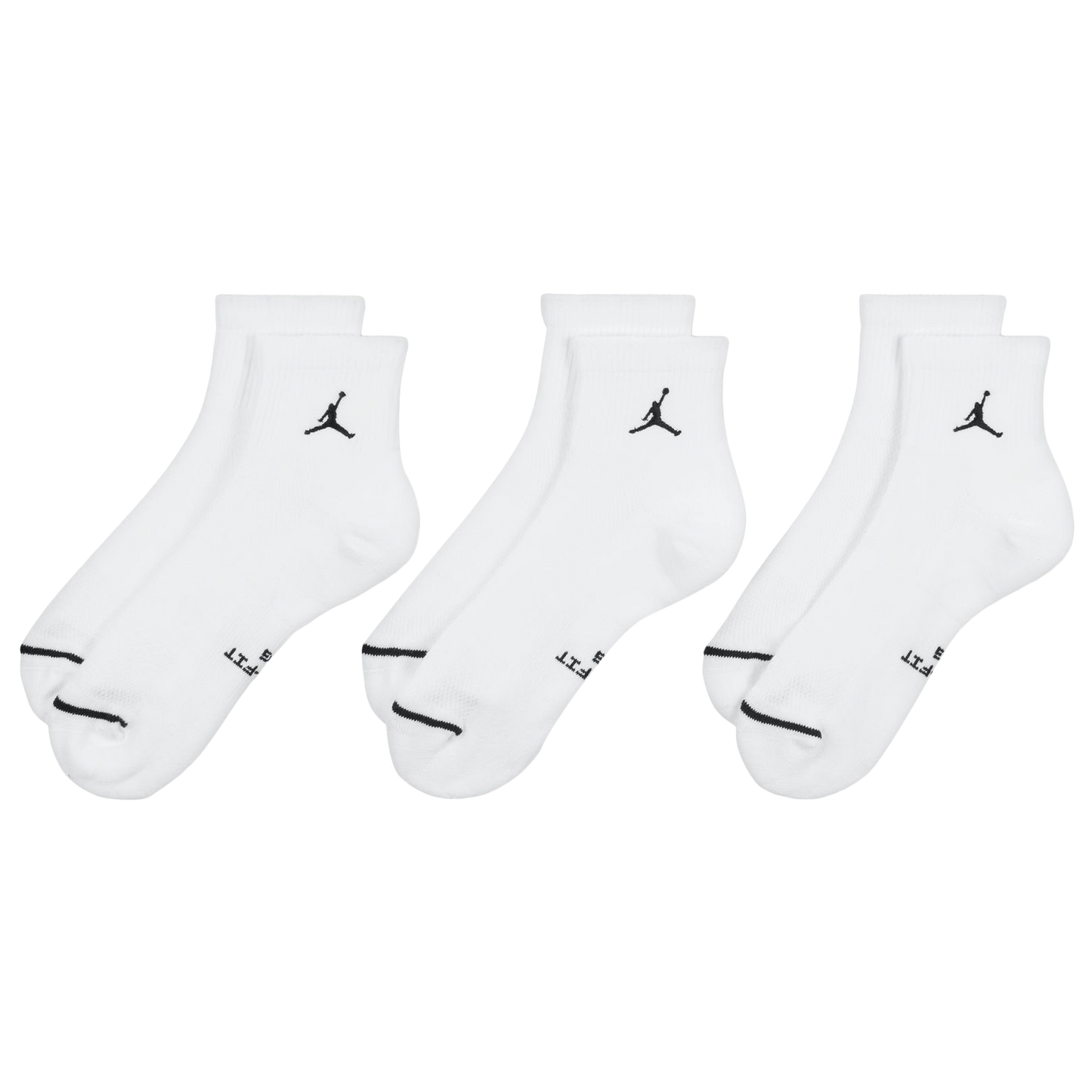 Jordan Everyday 3 Pack Cushion Ankle Socks - Men's - White/White