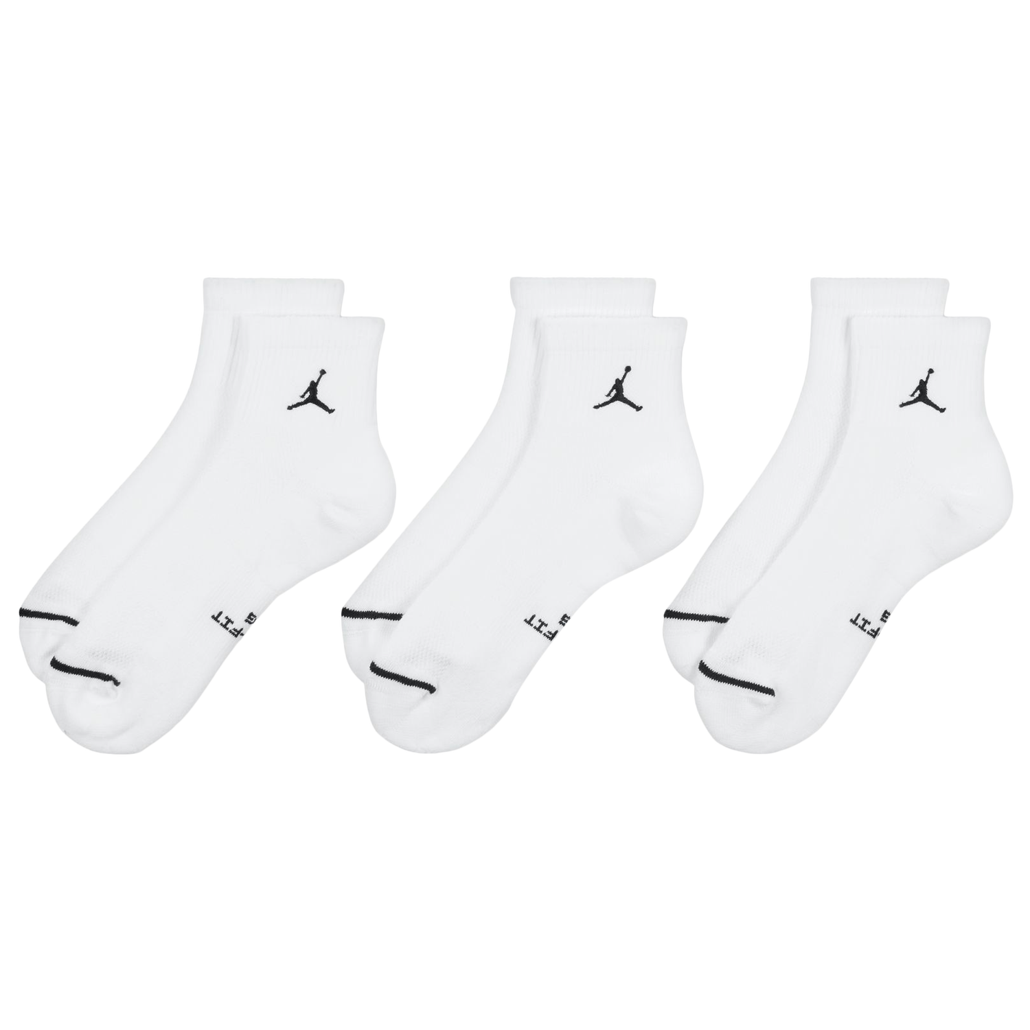 Jordan Everyday 3 Pack Cushion Ankle Socks - Men's - White/White