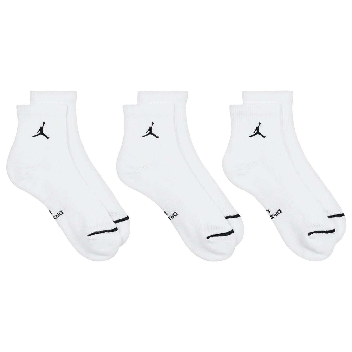 Jordan Everyday 3 Pack Cushion Ankle Socks - Men's - White/White