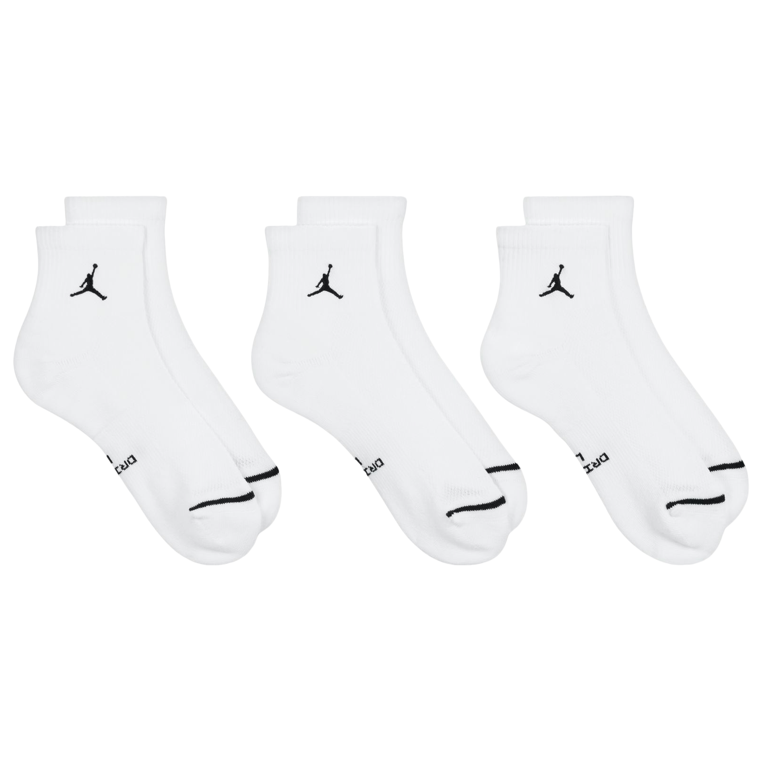 Jordan Everyday 3 Pack Cushion Ankle Socks - Men's - White/White