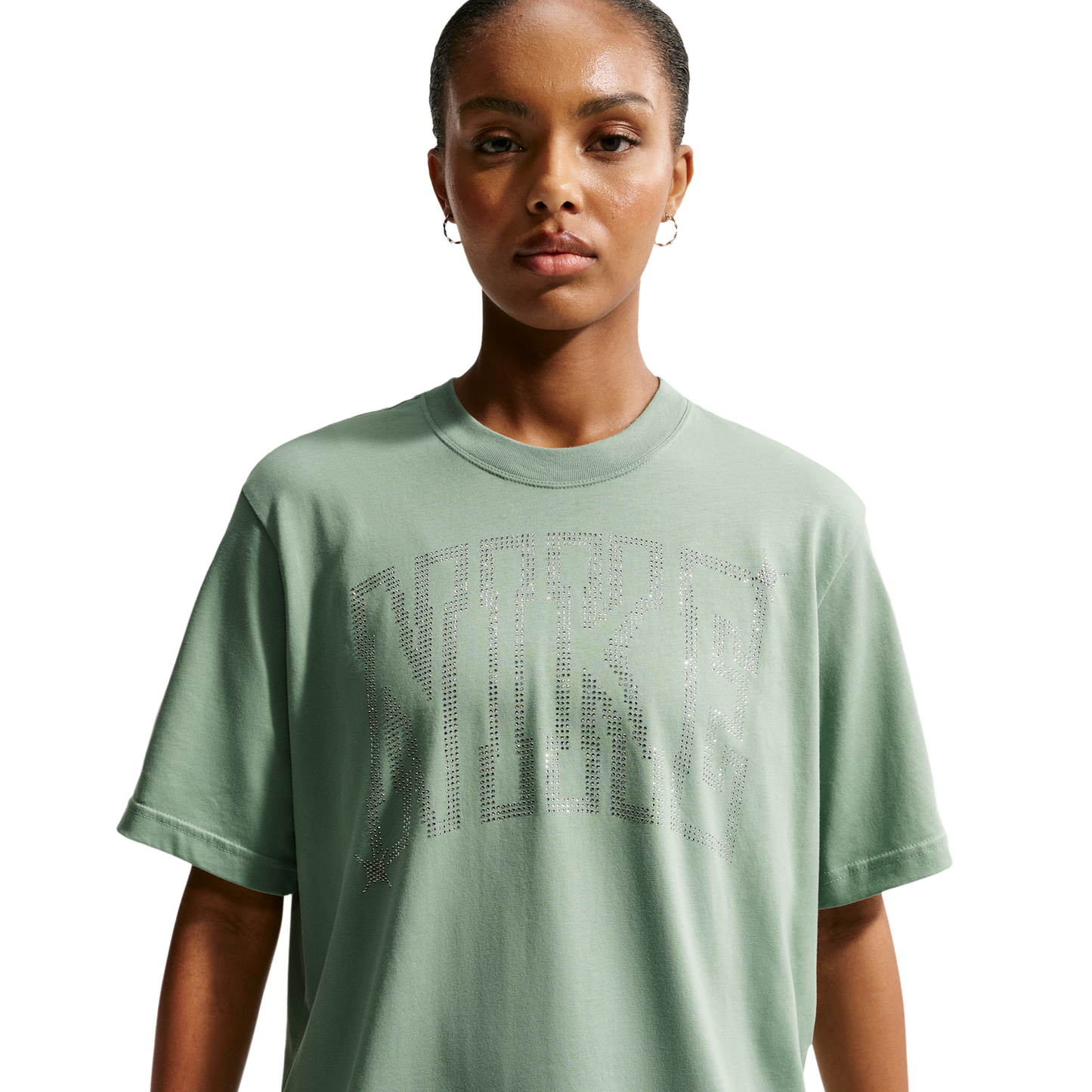 Nike NSW Classic Boxy ST7 Bling T-Shirt - Women's - Steam