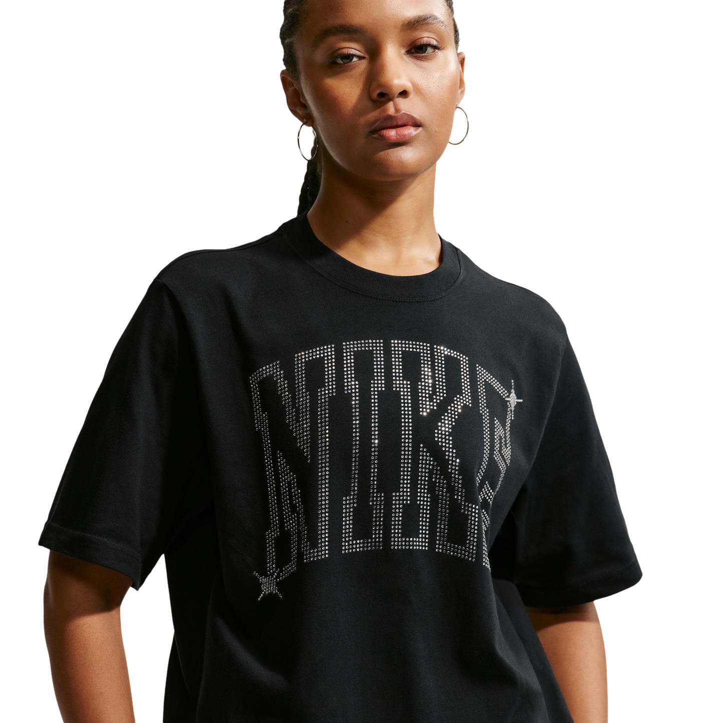 Nike NSW Classic Boxy ST7 Bling T-Shirt - Women's - Black