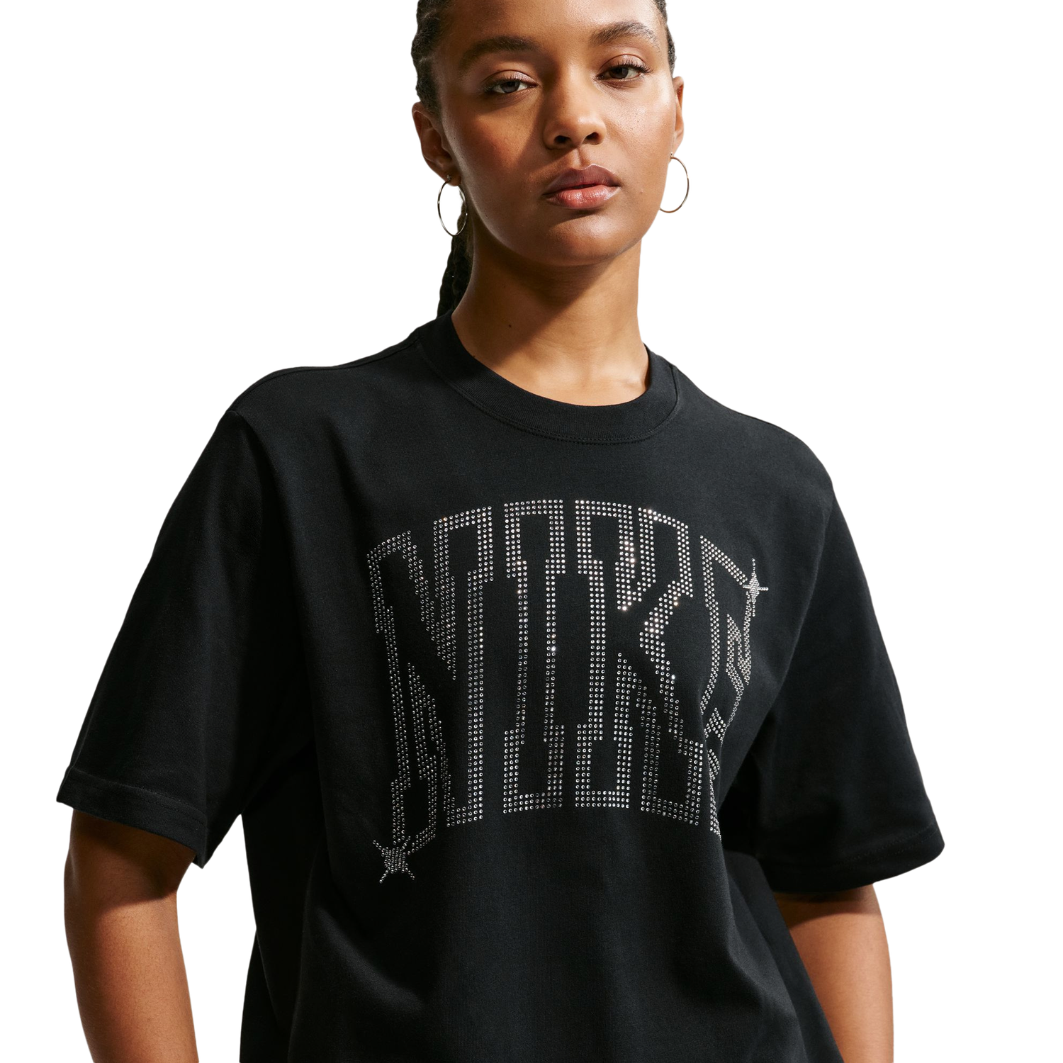 Nike NSW Classic Boxy ST7 Bling T-Shirt - Women's - Black