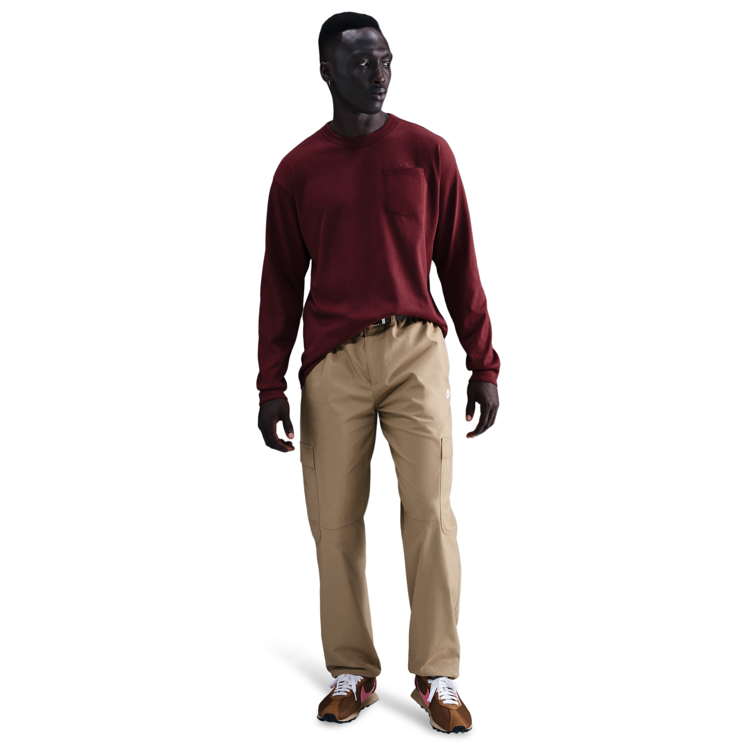 Nike NSW Premium Essential L/S  - Men's - Dark Team Red