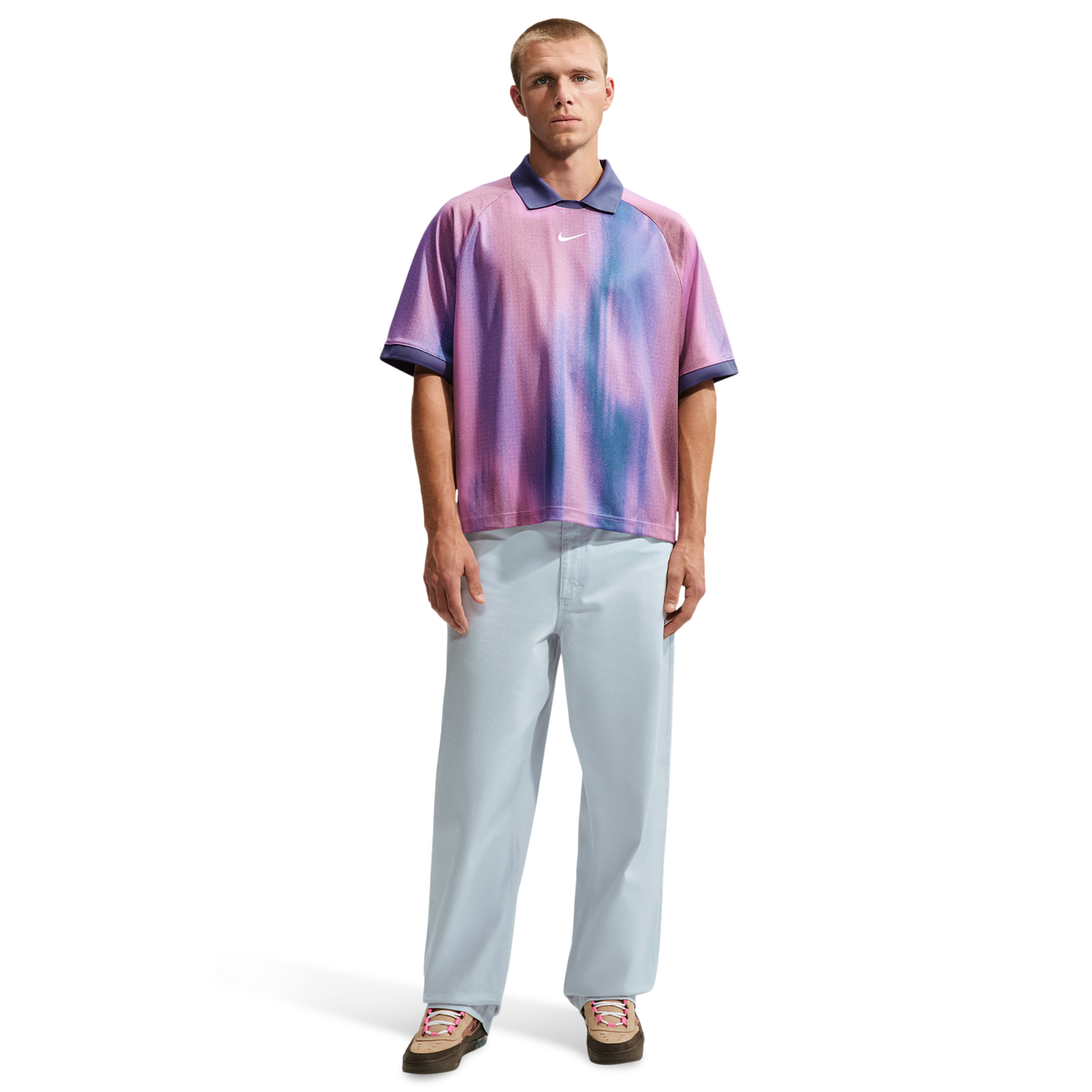 Nike Dri-Fit Jacquard Jersey Top - Men's - Lt Magenta