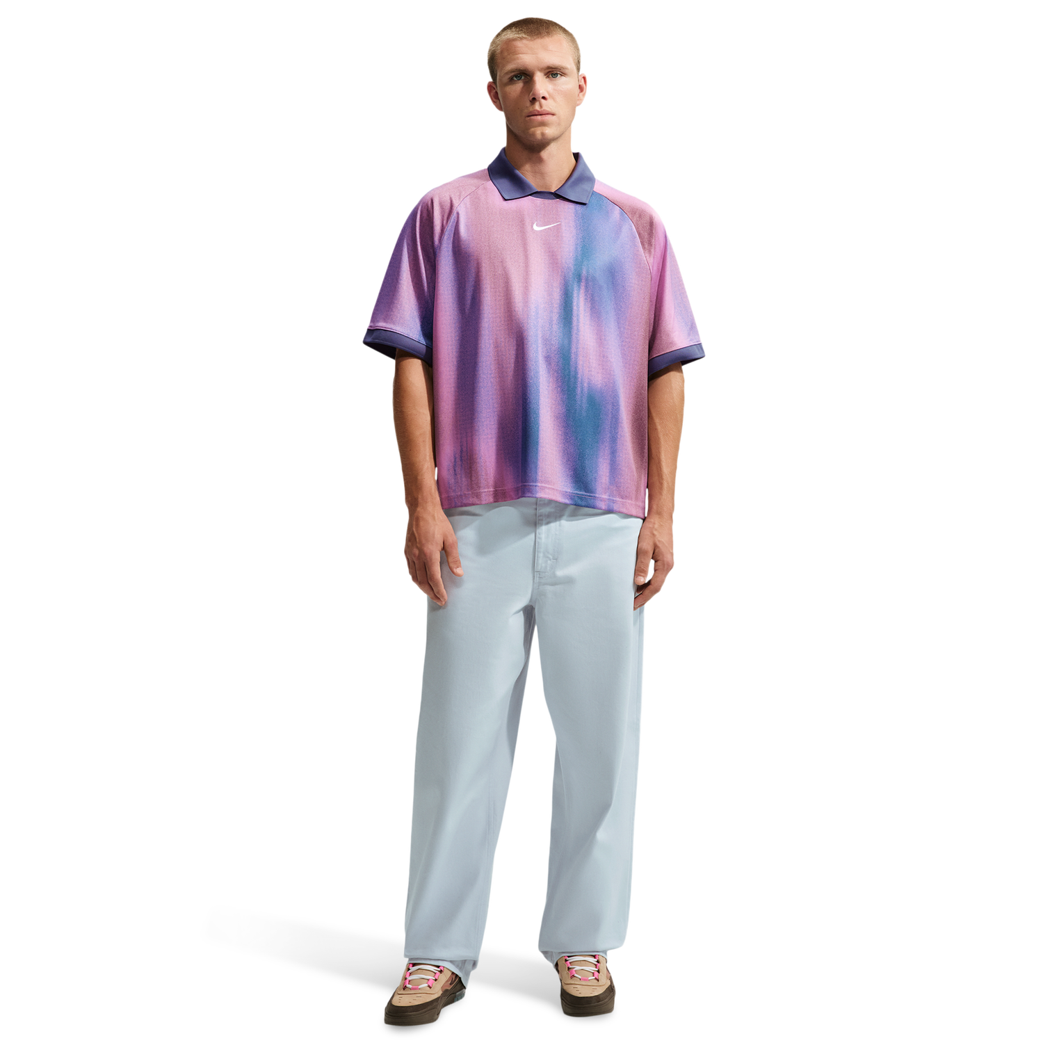 Nike Dri-Fit Jacquard Jersey Top - Men's - Lt Magenta