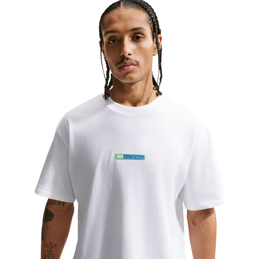 Nike NSW Boxy Futbol Loose Tee - Men's - White/Canary/Lt Photo Blue
