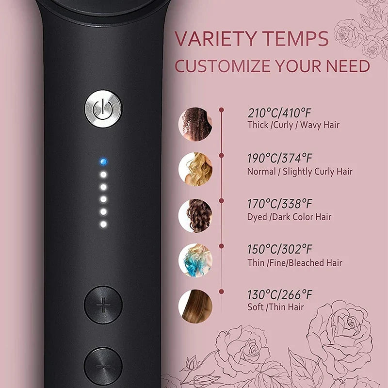 Electric Professional 2 In 1 Hot Comb Hair Straightener Electric Hair Brush Negative Ion Multi-Temperature Styling Tool