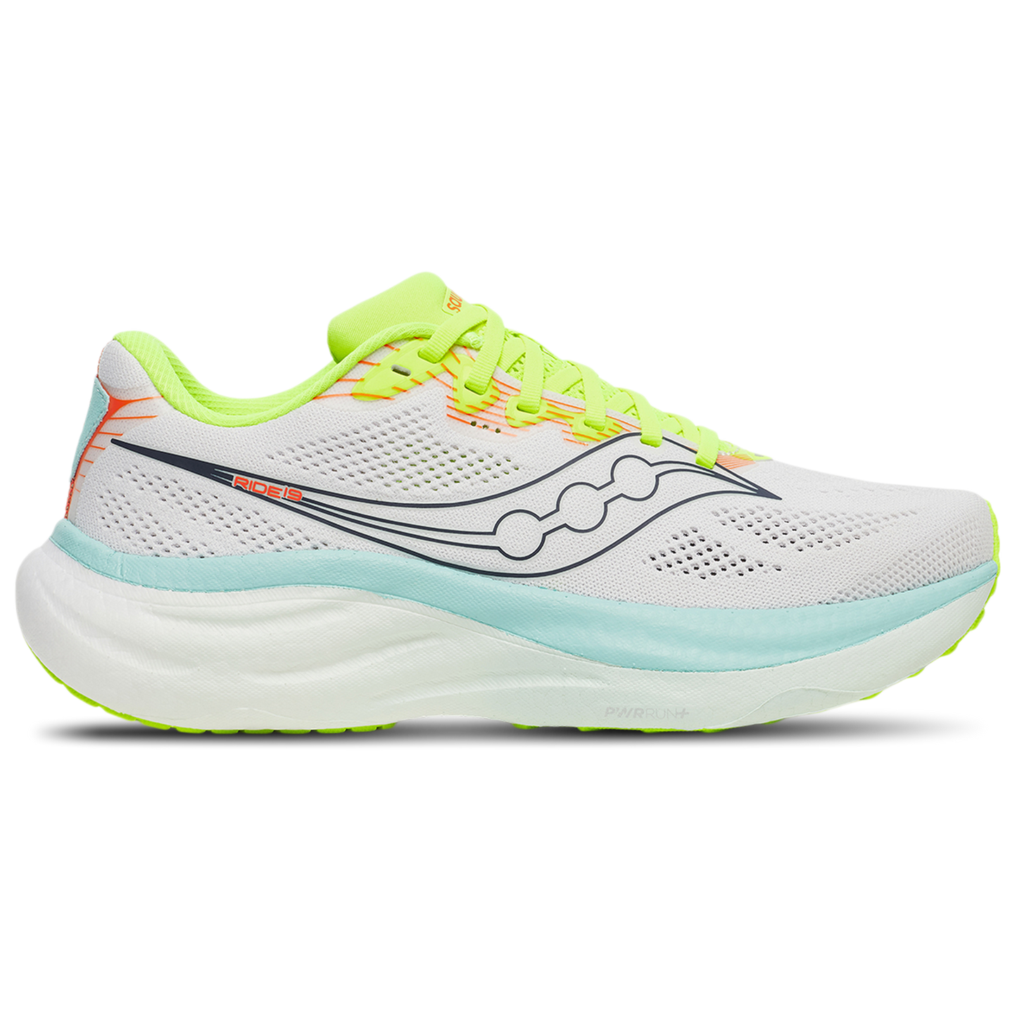 Saucony Ride 19 - Women's - White/Splash