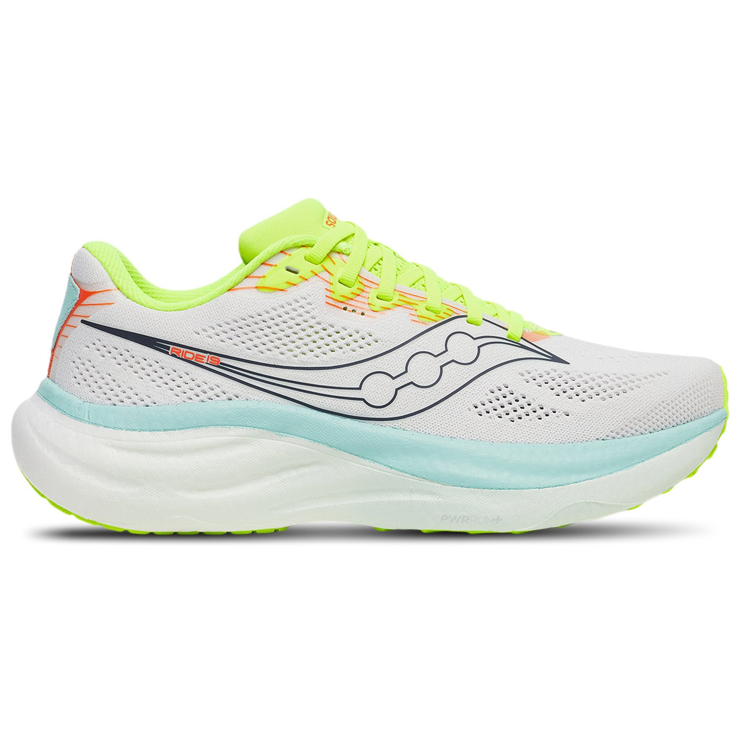 Saucony Ride 19 - Women's - White/Splash