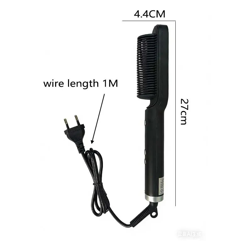 Electric Professional 2 In 1 Hot Comb Hair Straightener Electric Hair Brush Negative Ion Multi-Temperature Styling Tool