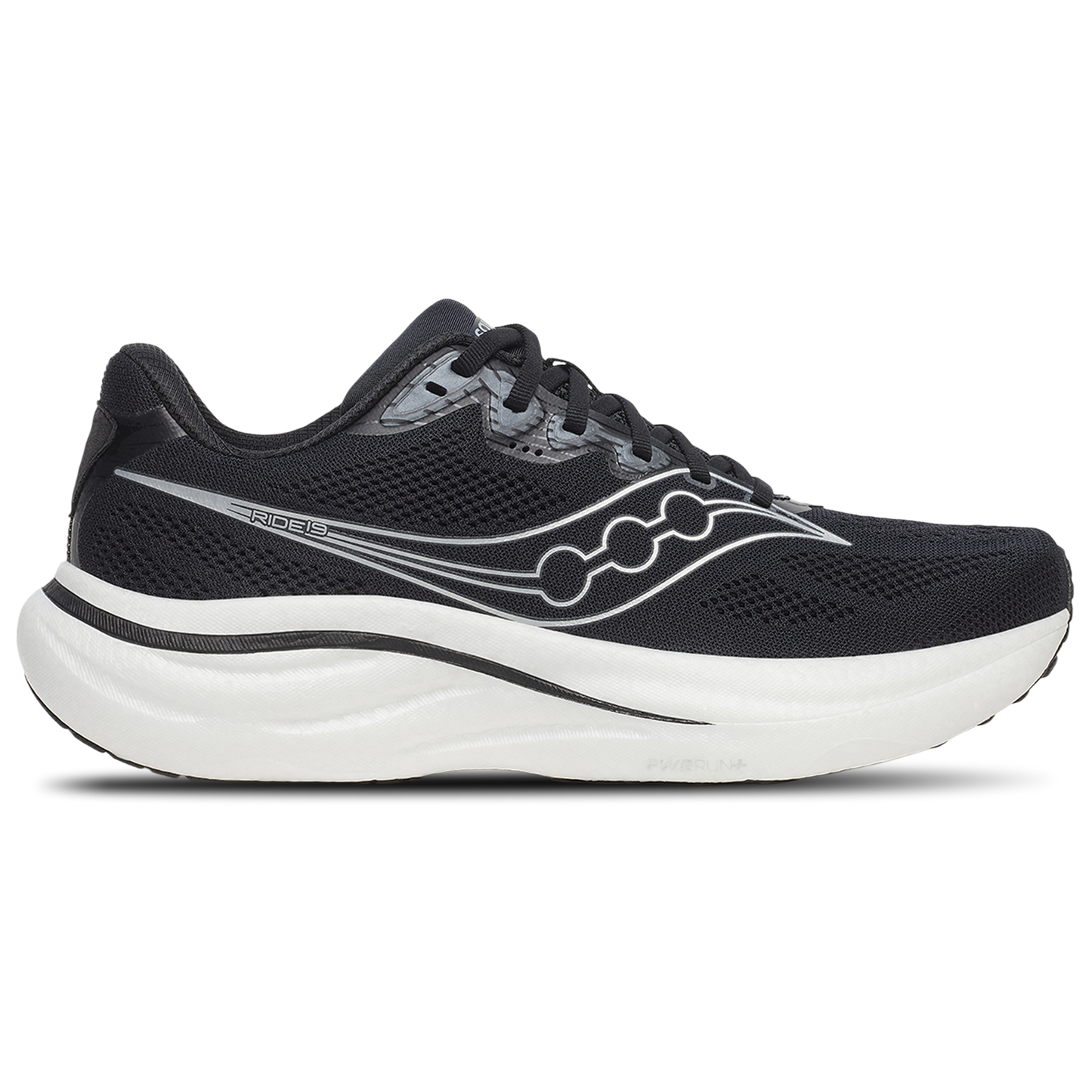 Saucony Ride 19 - Men's - Black/Silver