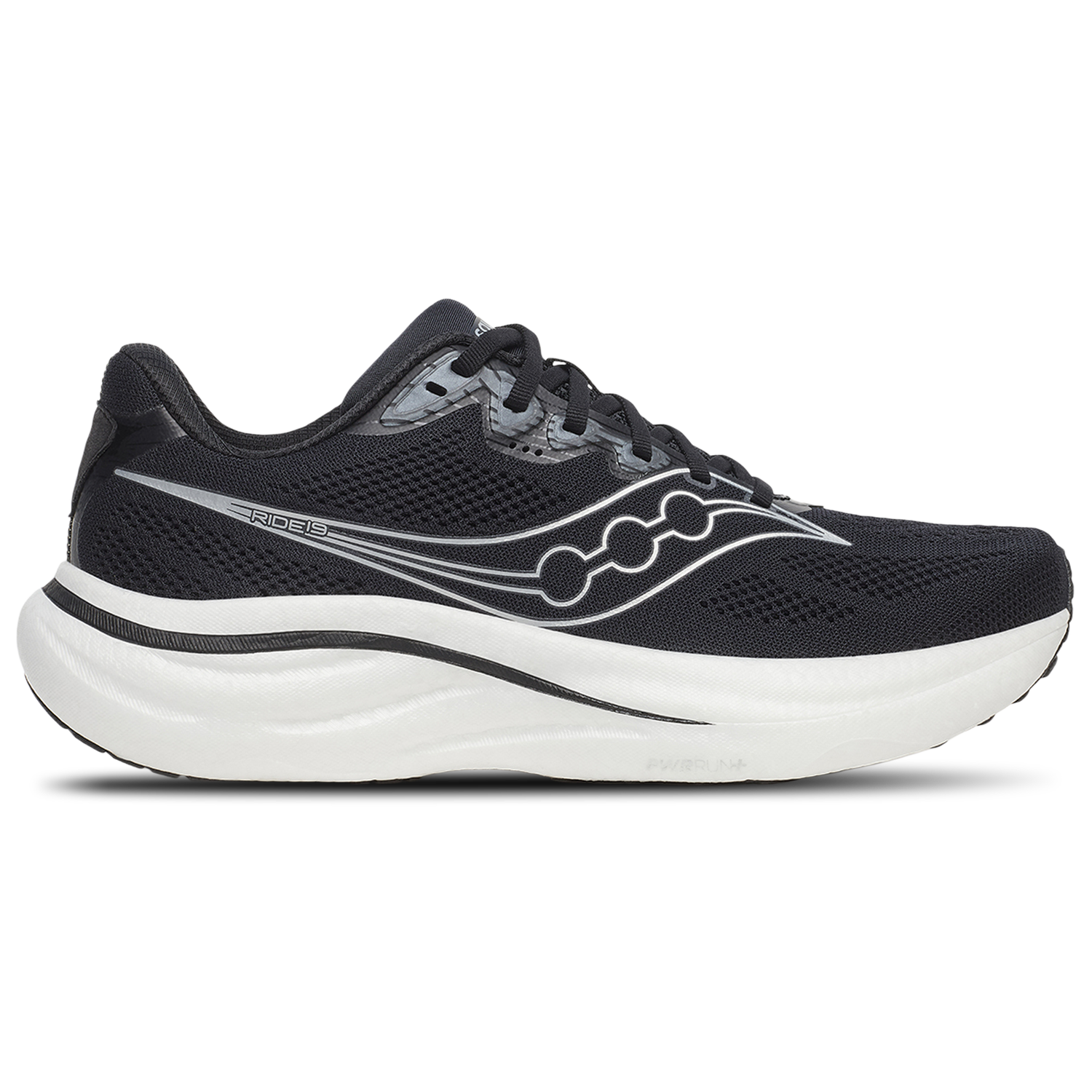 Saucony Ride 19 - Men's - Black/Silver