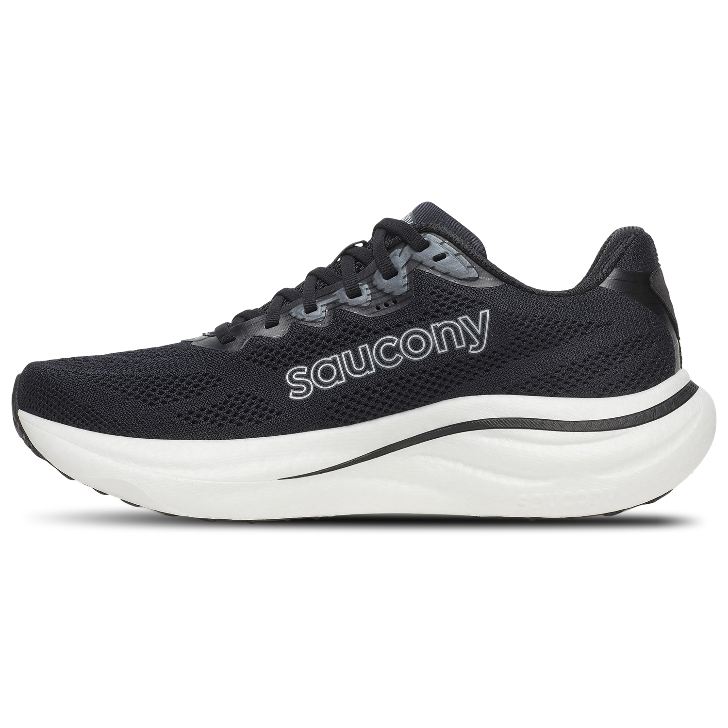 Saucony Ride 19 - Men's - Black/Silver