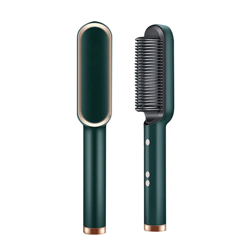 Electric Professional 2 In 1 Hot Comb Hair Straightener Electric Hair Brush Negative Ion Multi-Temperature Styling Tool