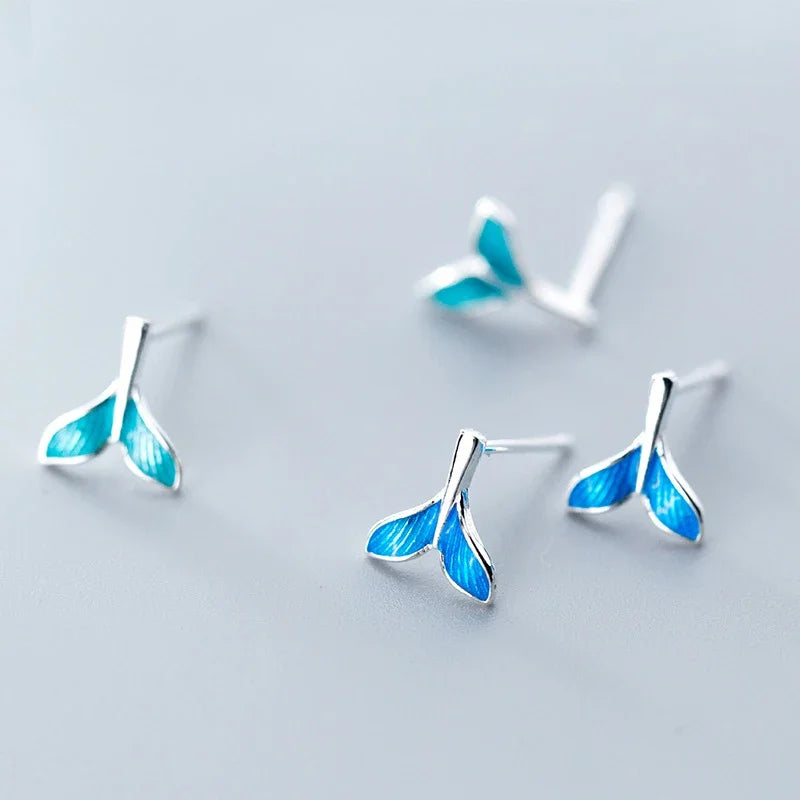 Ocean's Tail Stud Earrings - foto 4