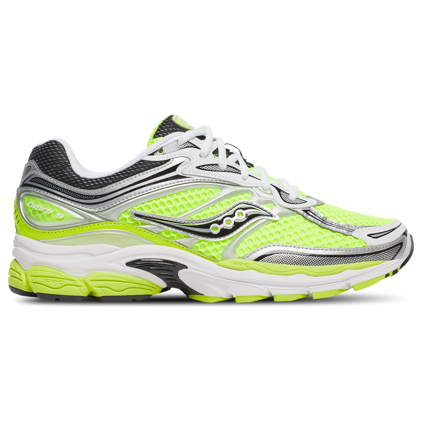 Saucony Progrid Omni 9 - Men's - Silver/Black/Citron