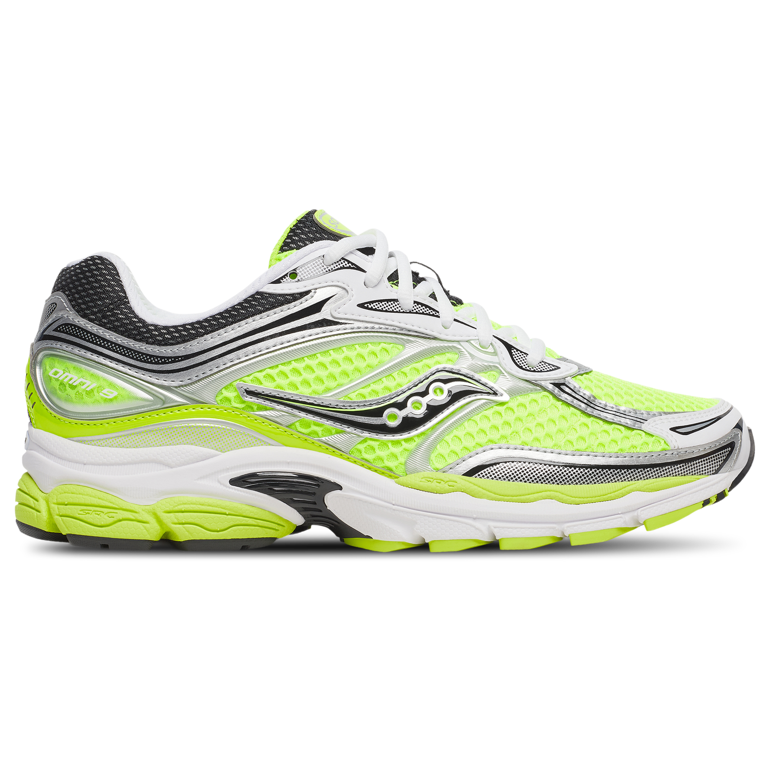 Saucony Progrid Omni 9 - Men's - Silver/Black/Citron