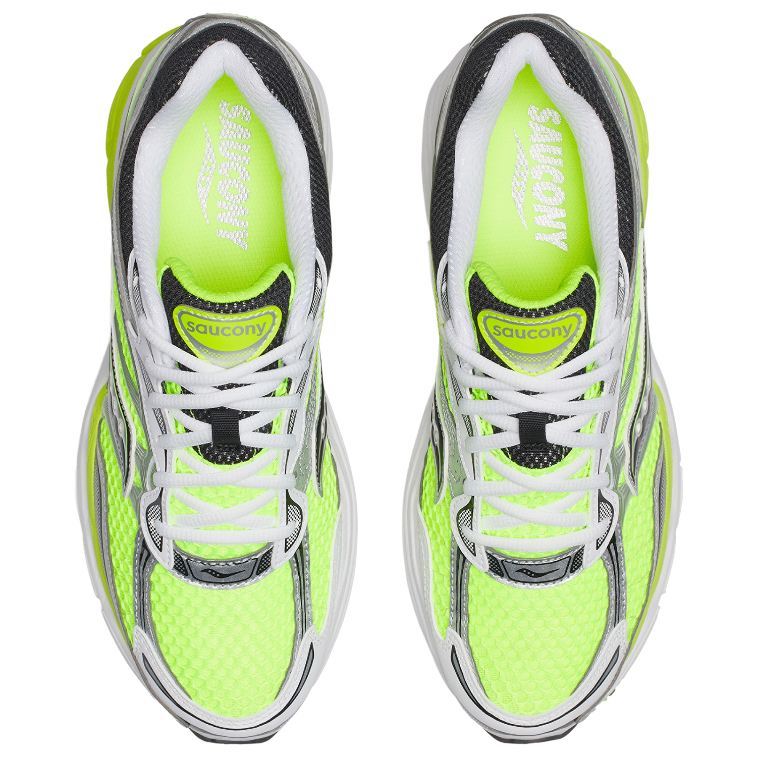 Saucony Progrid Omni 9 - Men's - Silver/Black/Citron