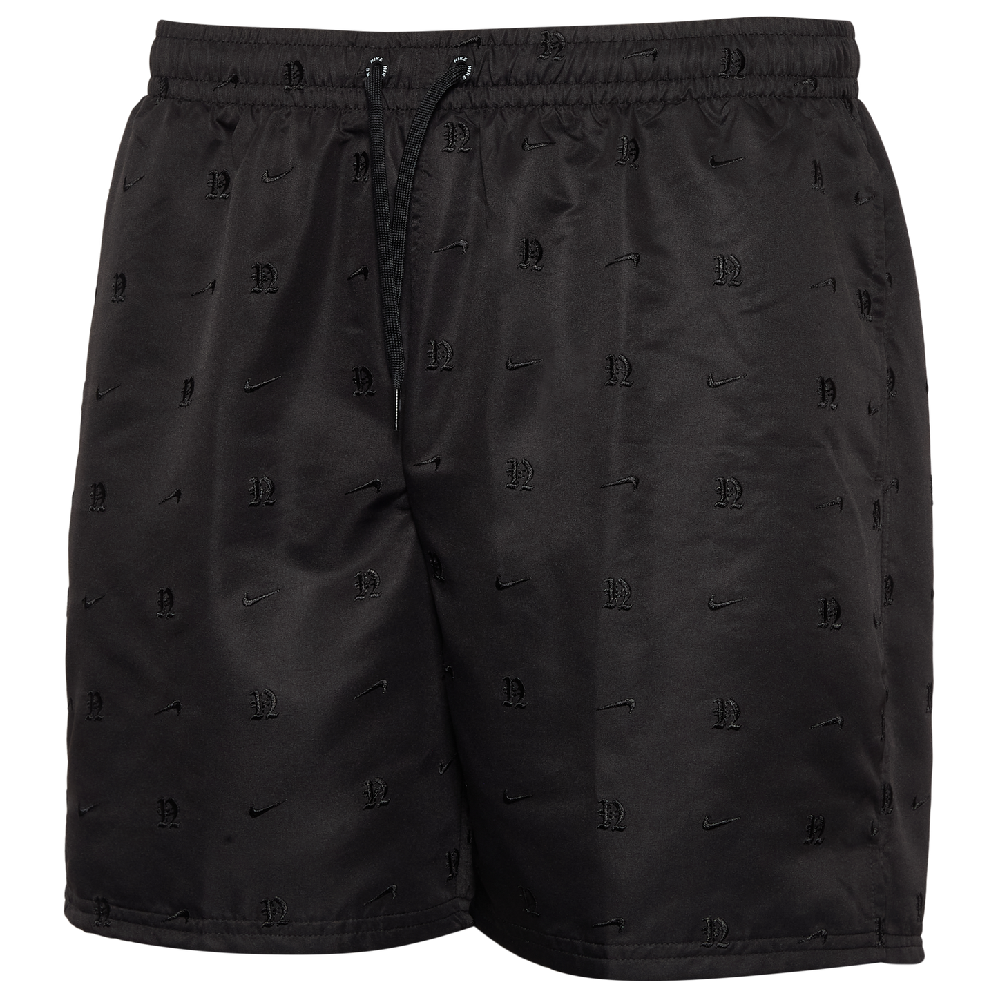 Nike Breaker Volley 7" Lux Letter Embroidered Shorts - Men's - Black/Black