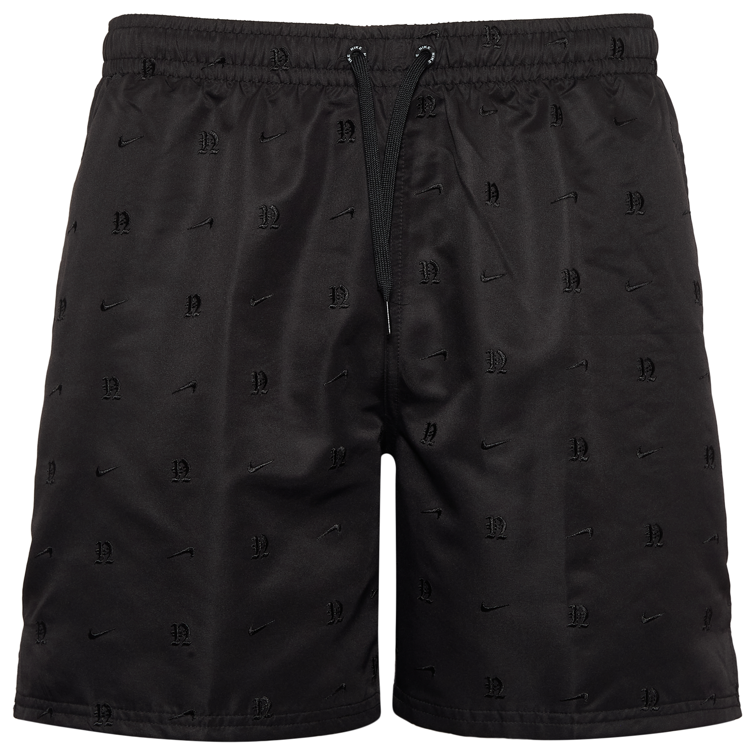 Nike Breaker Volley 7" Lux Letter Embroidered Shorts - Men's - Black/Black