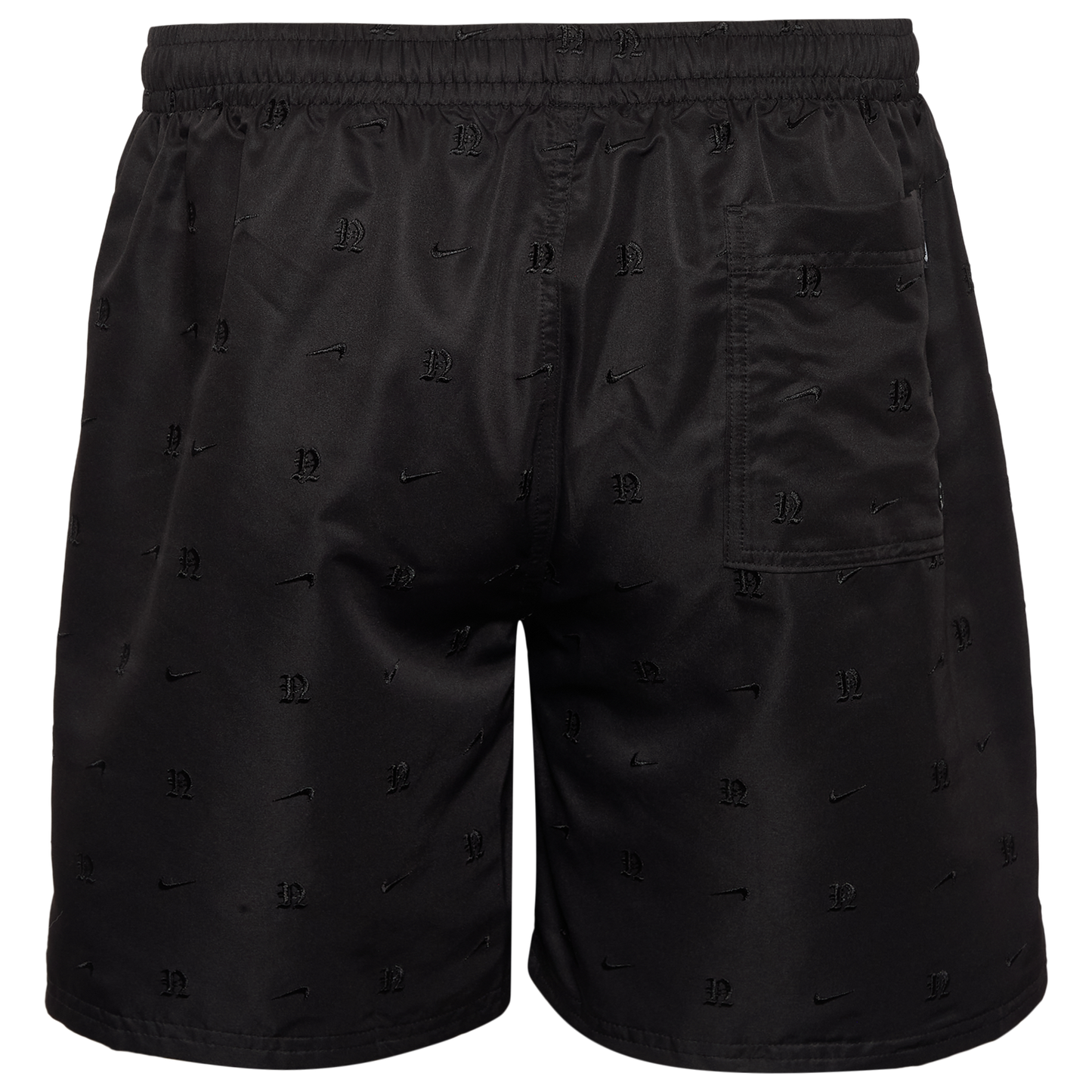 Nike Breaker Volley 7" Lux Letter Embroidered Shorts - Men's - Black/Black