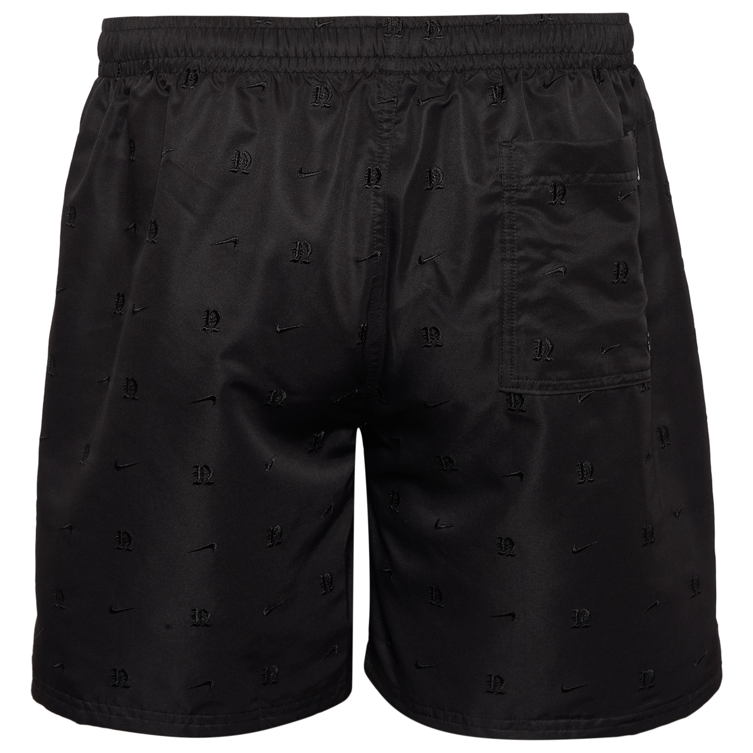 Nike Breaker Volley 7" Lux Letter Embroidered Shorts - Men's - Black/Black