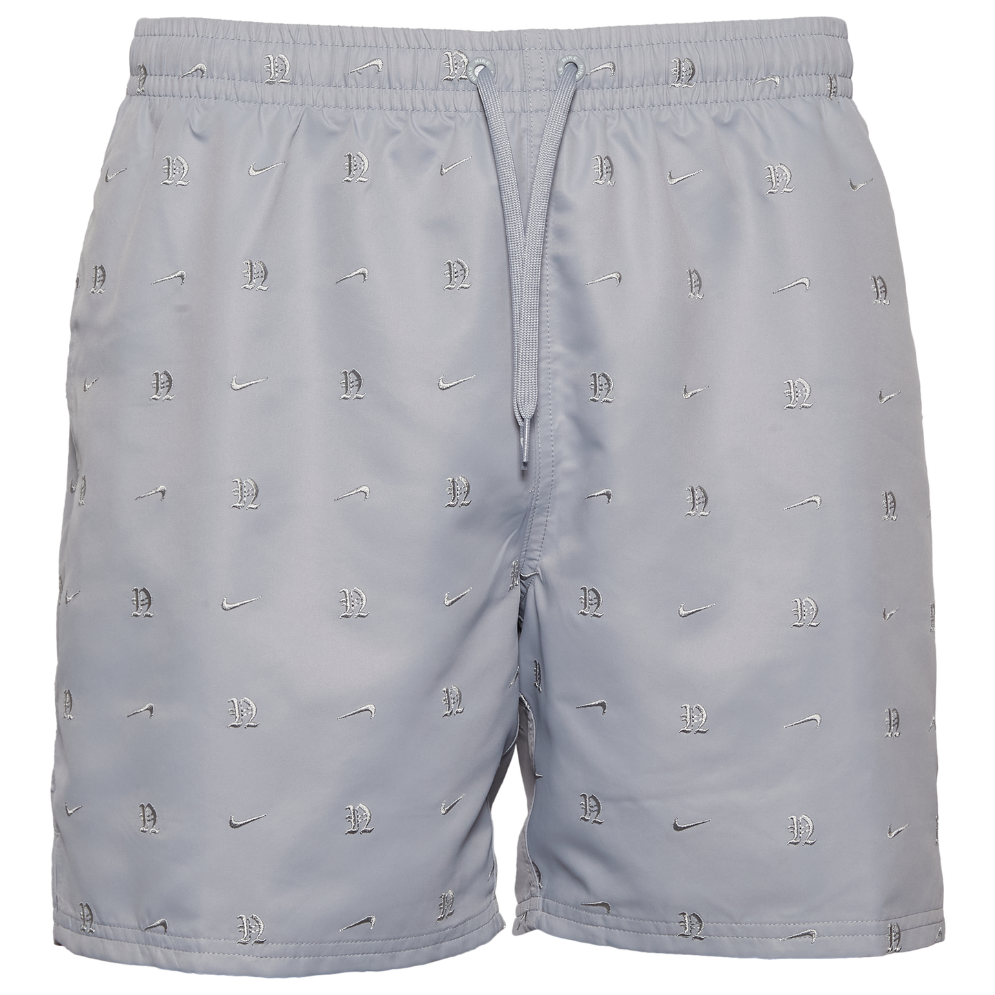 Nike Breaker Volley 7" Lux Letter Embroidered Shorts - Men's - Wolf Grey/Grey