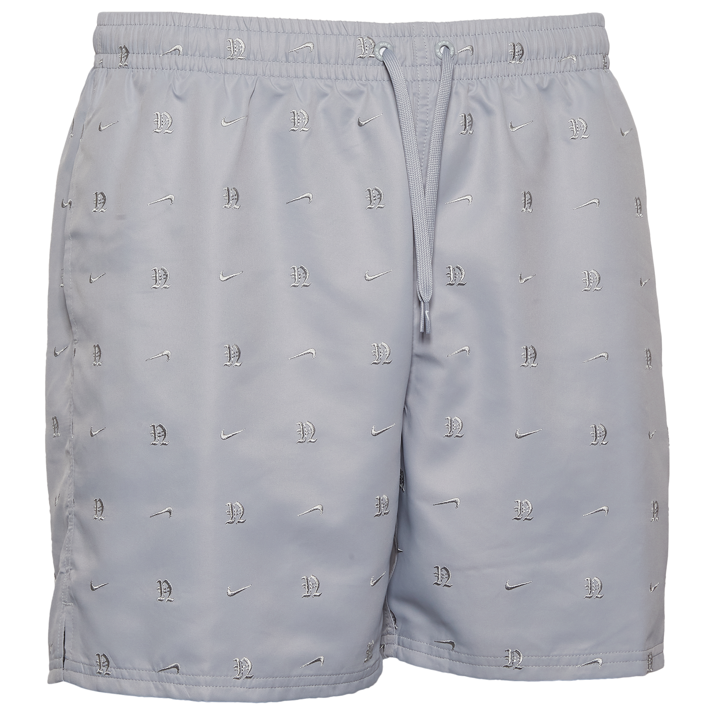 Nike Breaker Volley 7" Lux Letter Embroidered Shorts - Men's - Wolf Grey/Grey