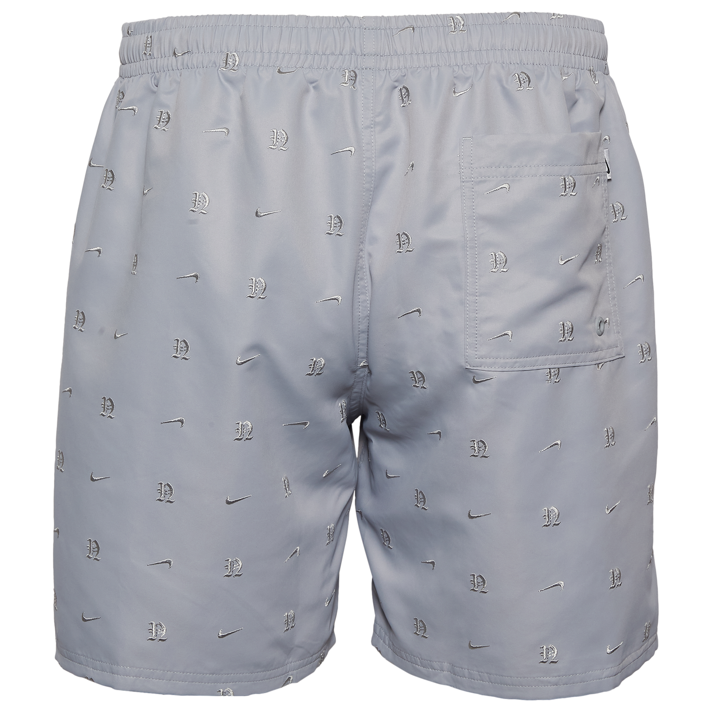 Nike Breaker Volley 7" Lux Letter Embroidered Shorts - Men's - Wolf Grey/Grey