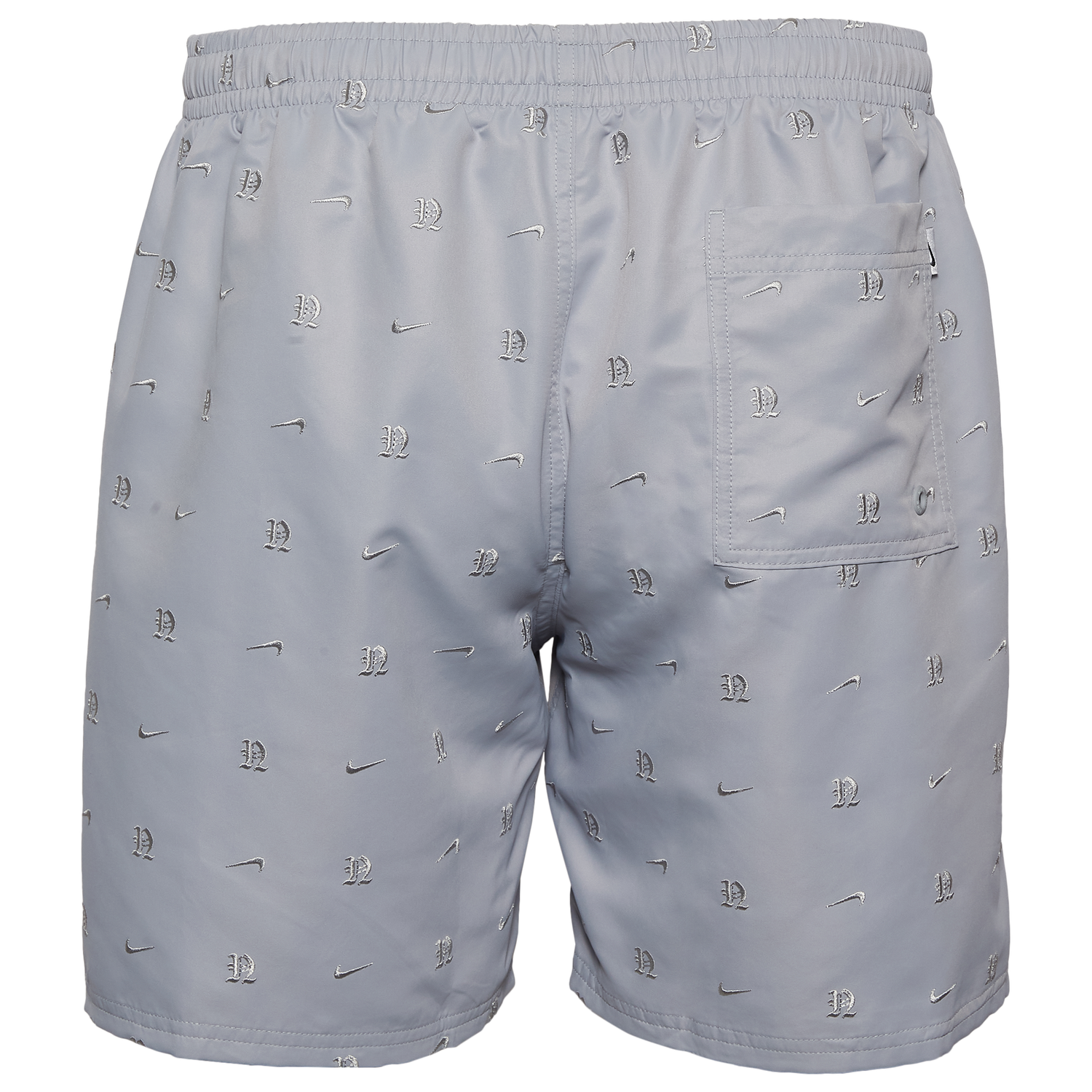 Nike Breaker Volley 7" Lux Letter Embroidered Shorts - Men's - Wolf Grey/Grey