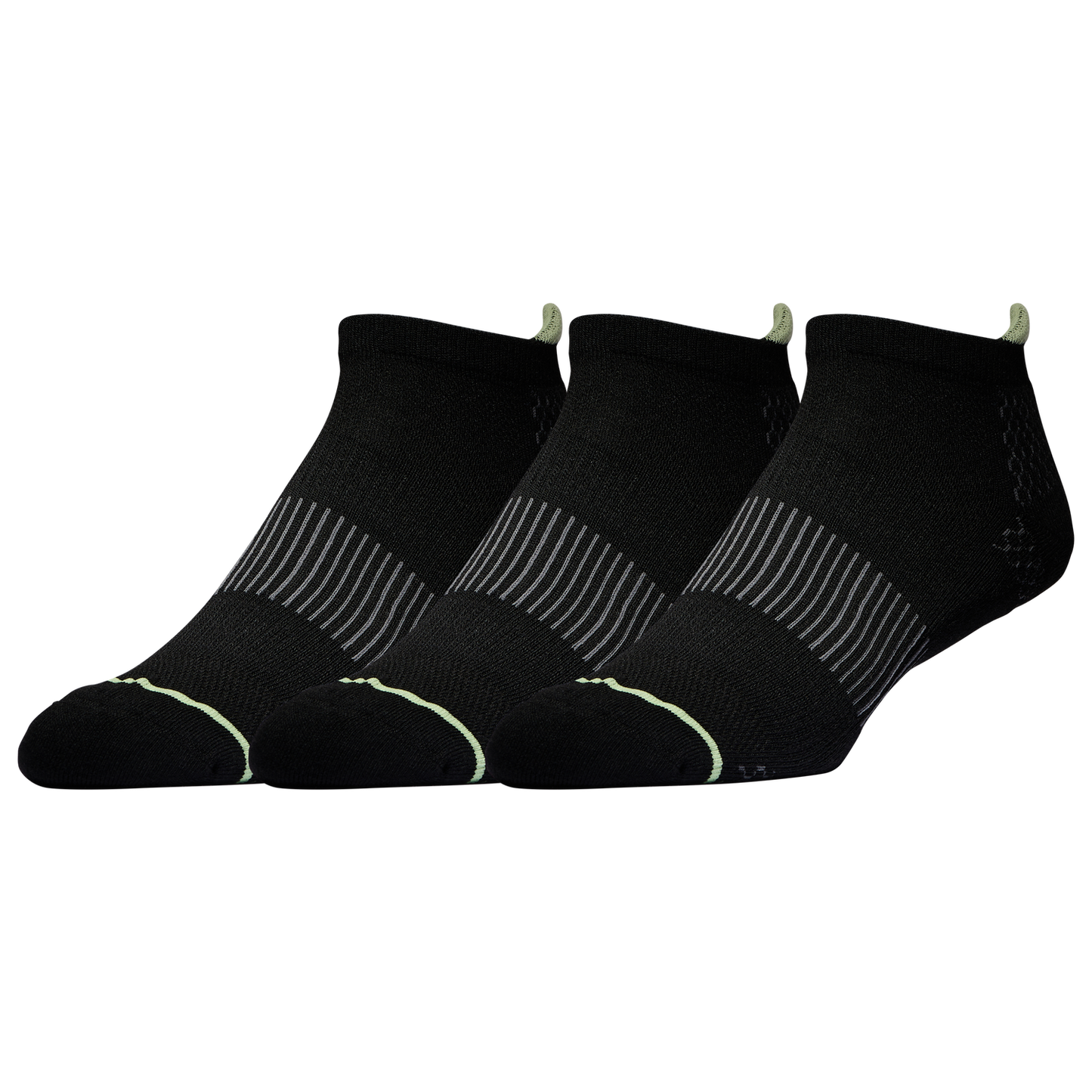 LCKR 3 Pack Performance No Show Socks - Men's - Black (SN001BK2)