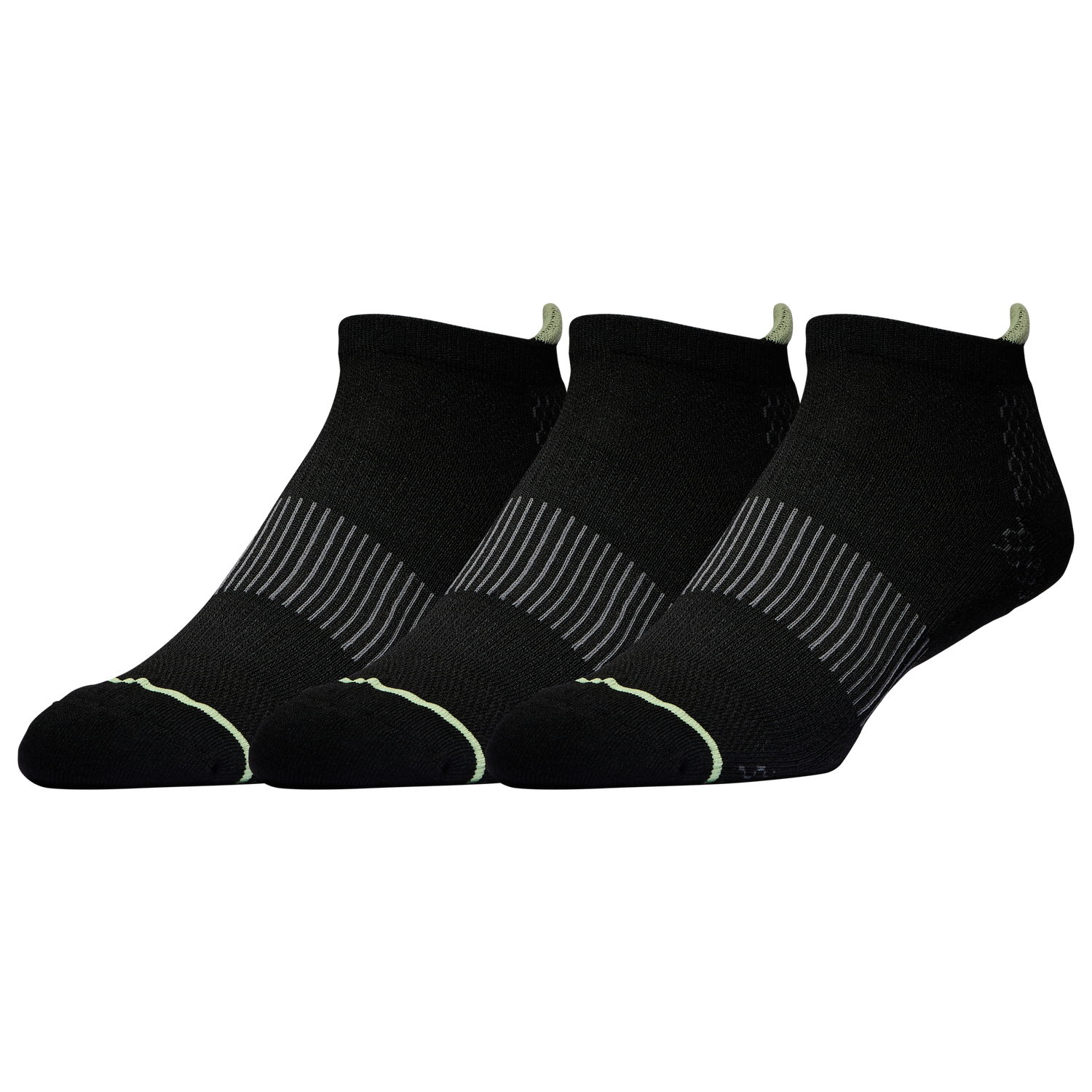 LCKR 3 Pack Performance No Show Socks - Men's - Black (SN001BK2)