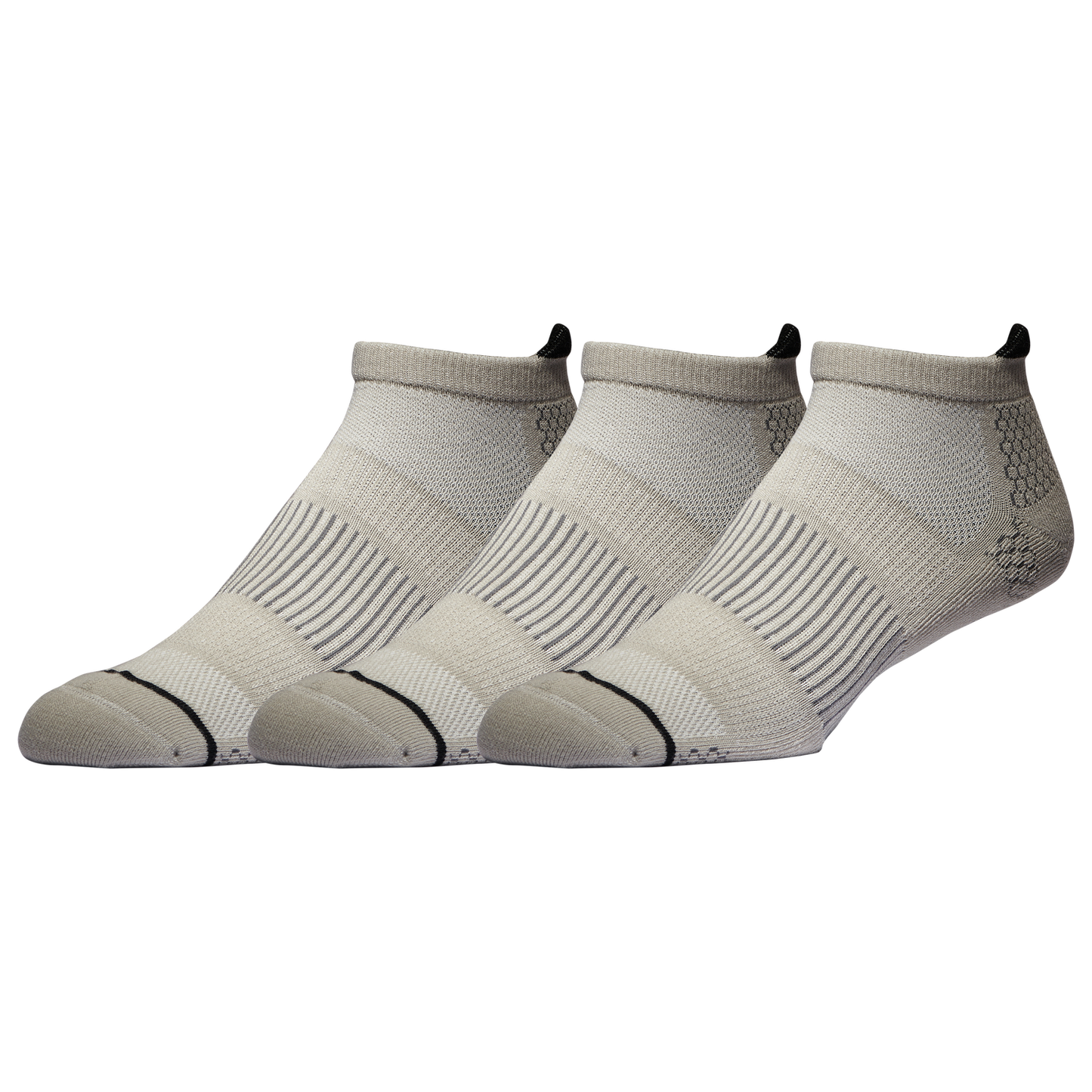 LCKR 3 Pack Performance No Show Socks - Men's - Gray