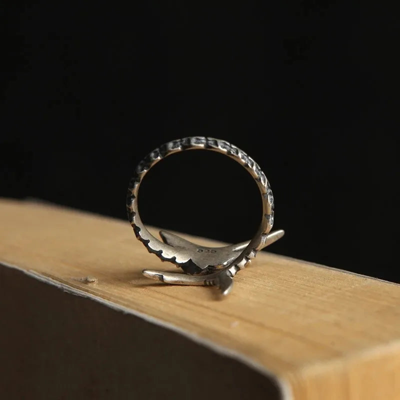 Swordfish Adjustable Silver Ring - foto 6