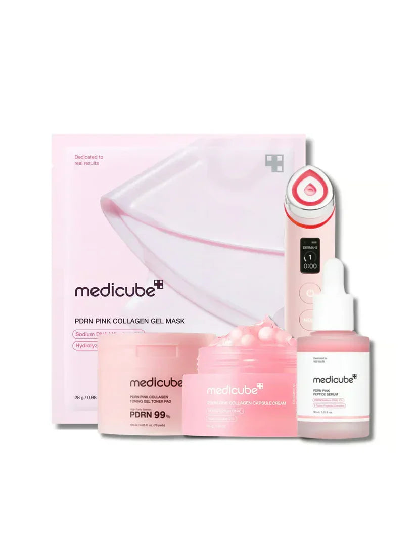 Conjunto de colágeno tonificante rosa MEDICUBE PDRN Booster