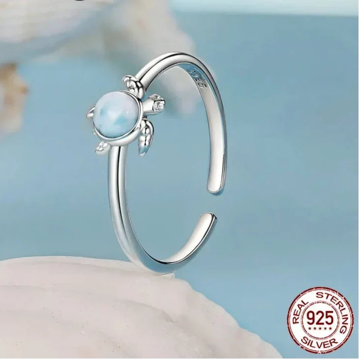Turtle Silver Ring - foto 5