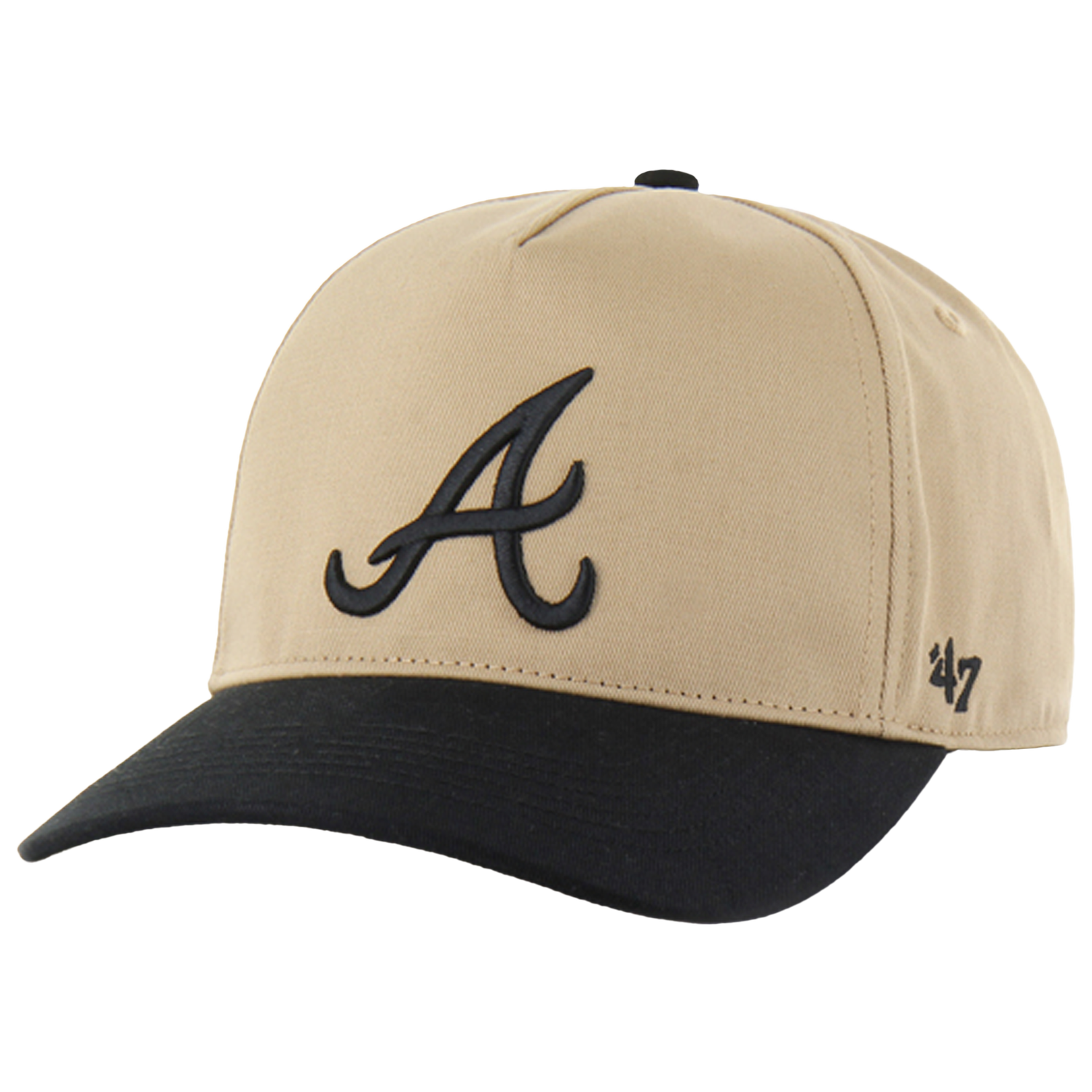 47 Brand Braves Two Tone Hitch Visor - Men's - Khaki/Black