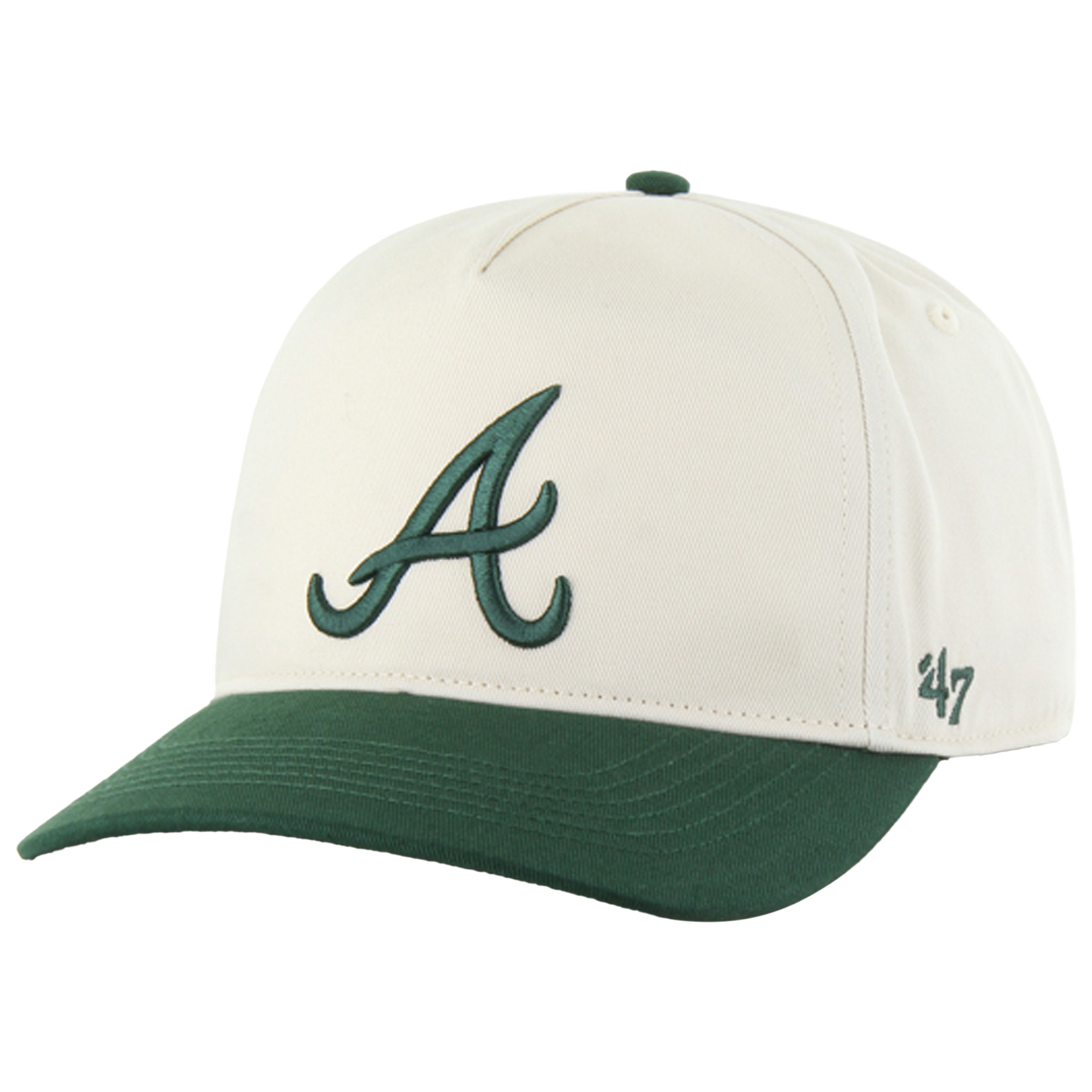 47 Brand Braves Two Tone Hitch Visor - Men's - Natural/Dark Green