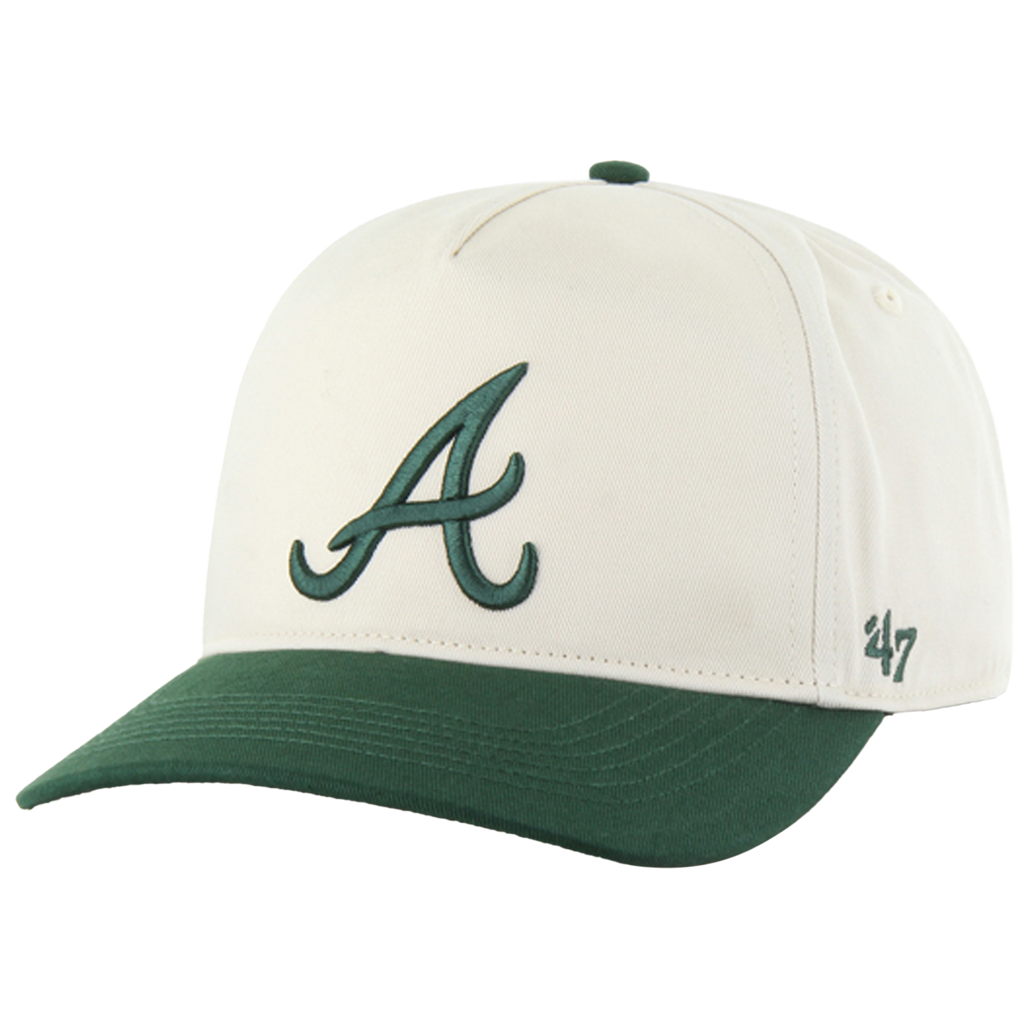47 Brand Braves Two Tone Hitch Visor - Men's - Natural/Dark Green