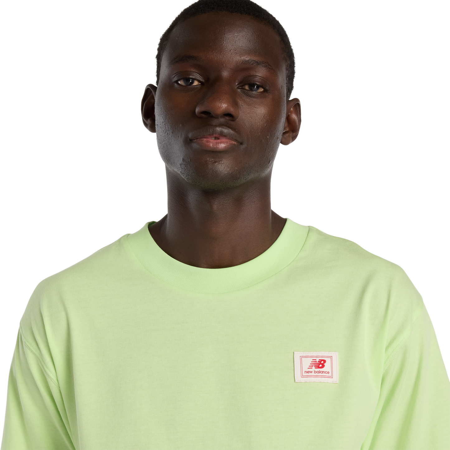 New Balance Woven Label T-Shirt - Men's - Silver/Volt