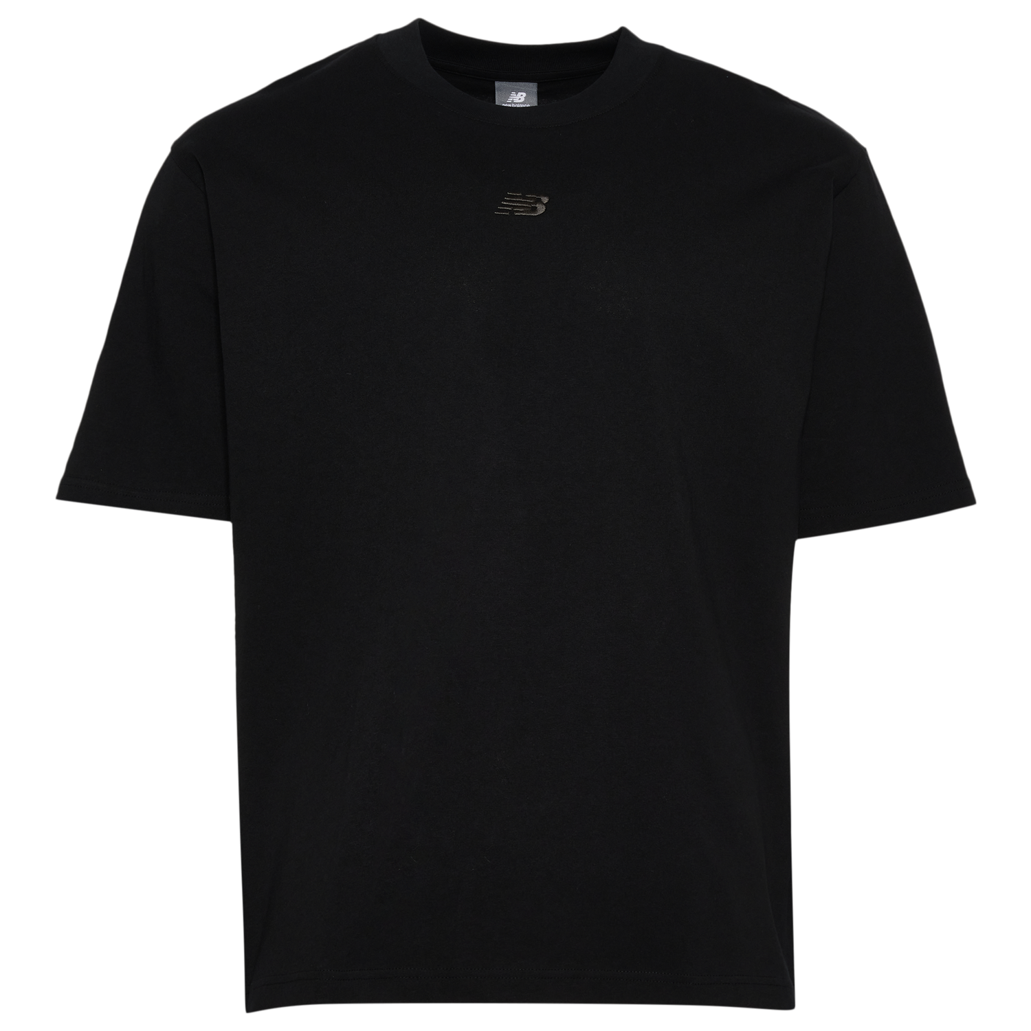 New Balance Oversized Center Chest Emblem Tonal T-Shirt - Men's - Black