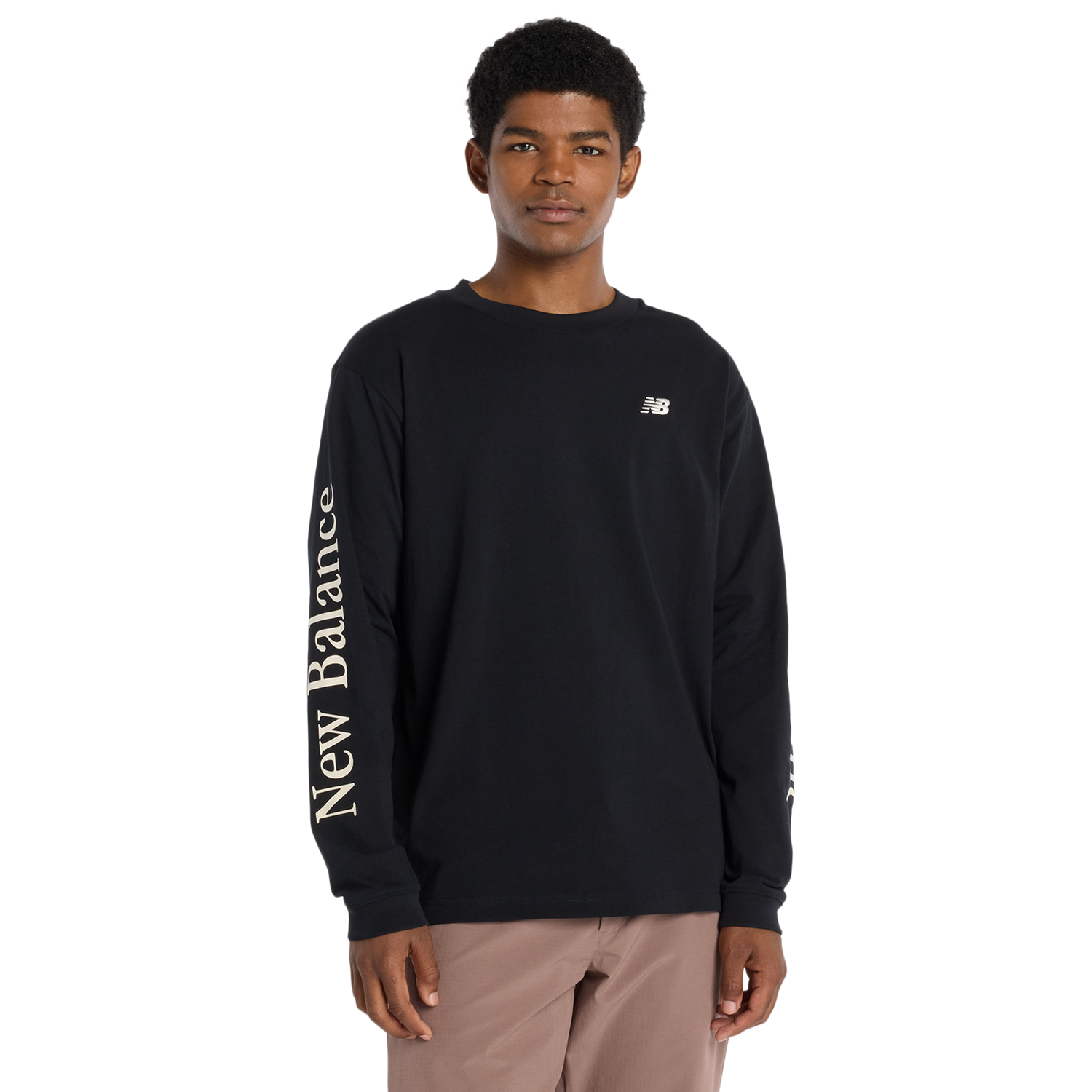 New Balance Athletics Classic Long Sleeve T-Shirt - Men's - Black/White