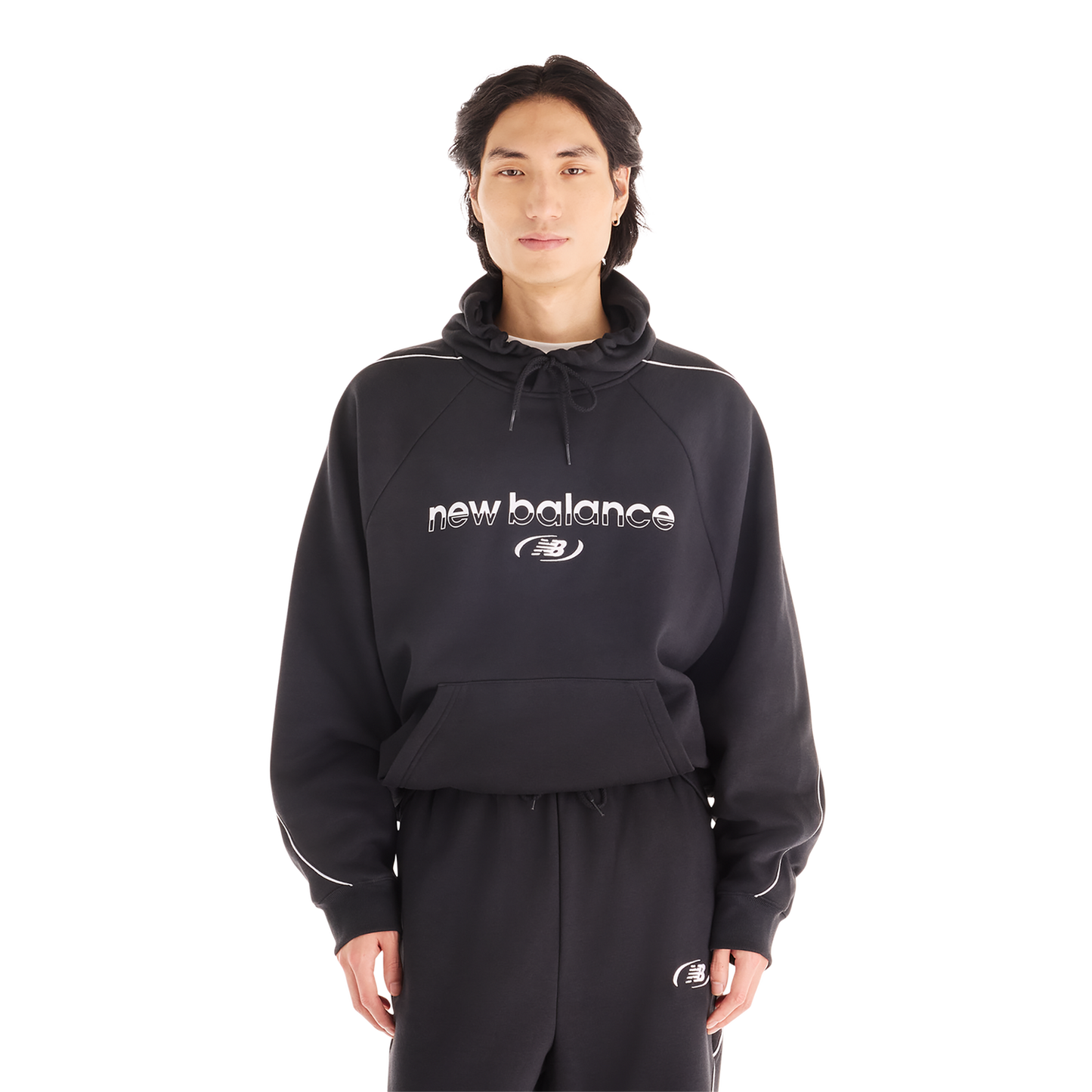 New Balance Trackside Pullover Hoodie - Men's - White/Black