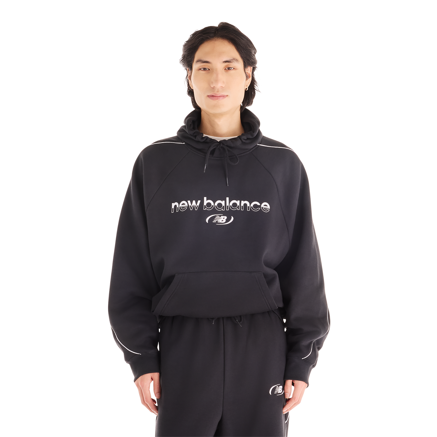 New Balance Trackside Pullover Hoodie - Men's - White/Black