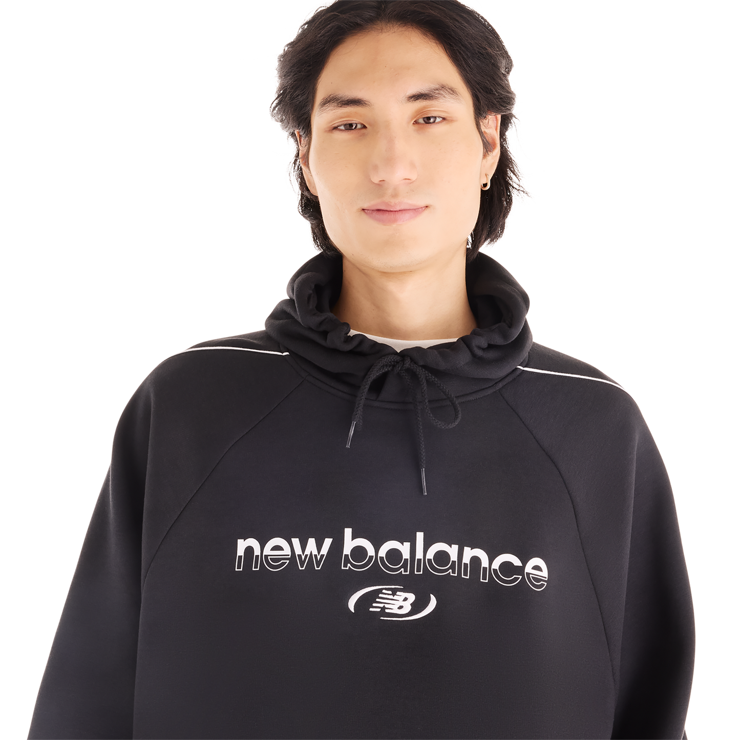 New Balance Trackside Pullover Hoodie - Men's - White/Black