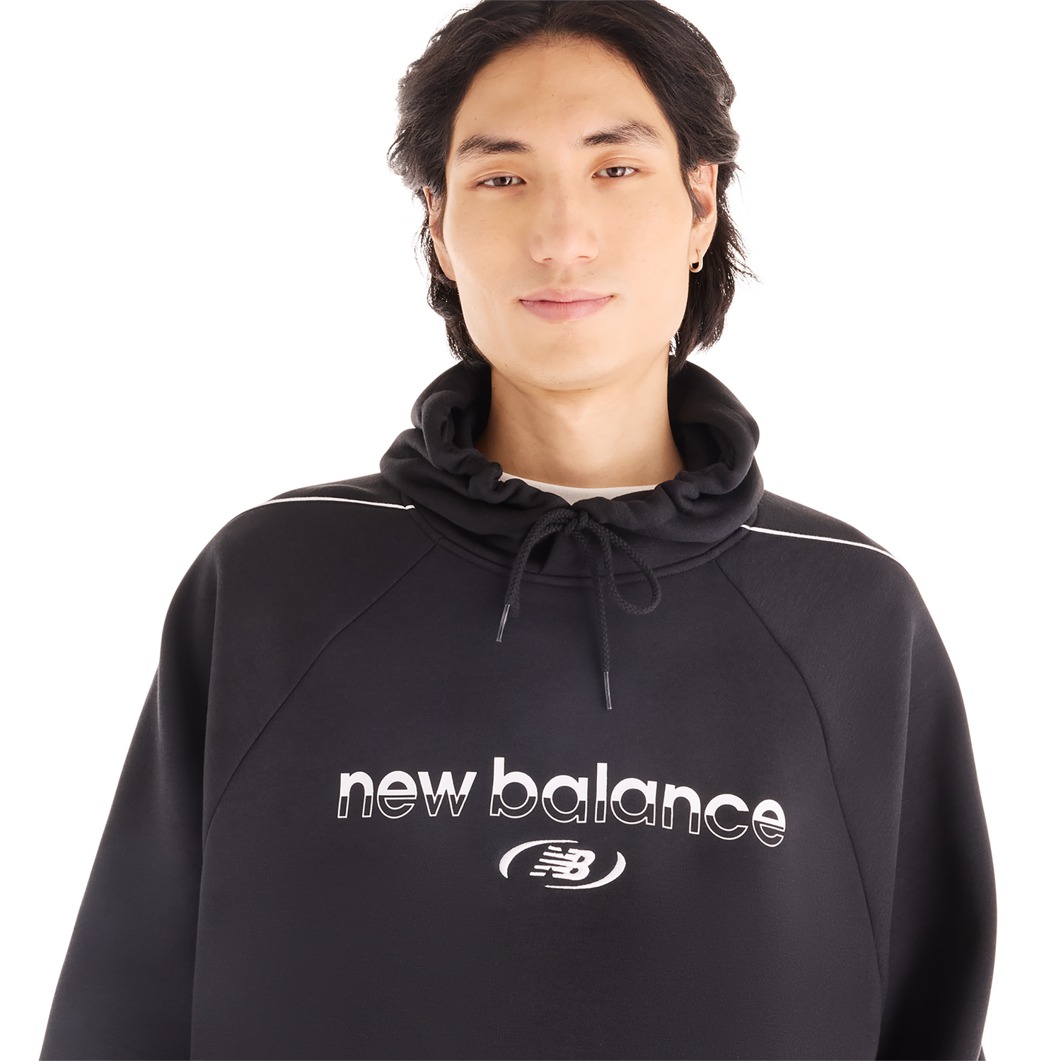 New Balance Trackside Pullover Hoodie - Men's - White/Black