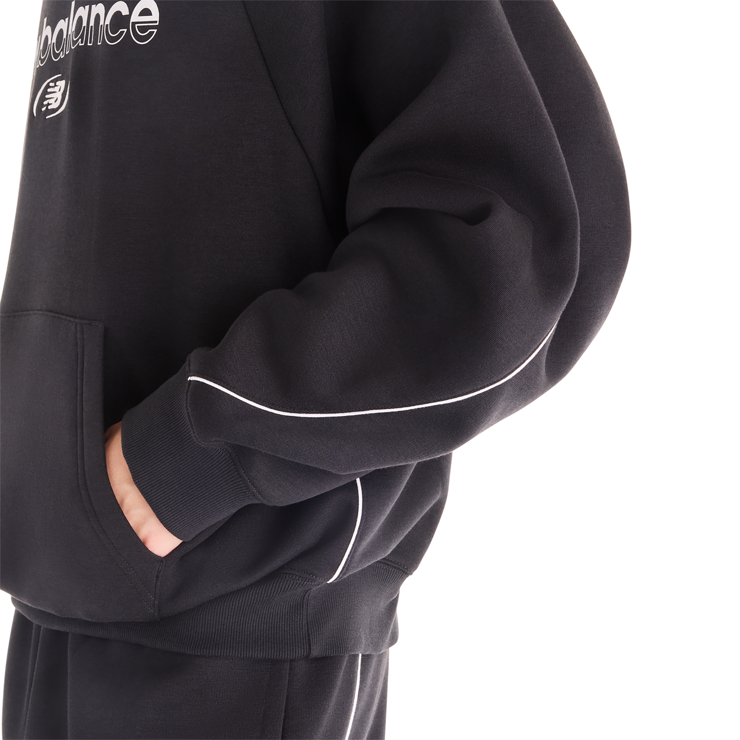 New Balance Trackside Pullover Hoodie - Men's - White/Black
